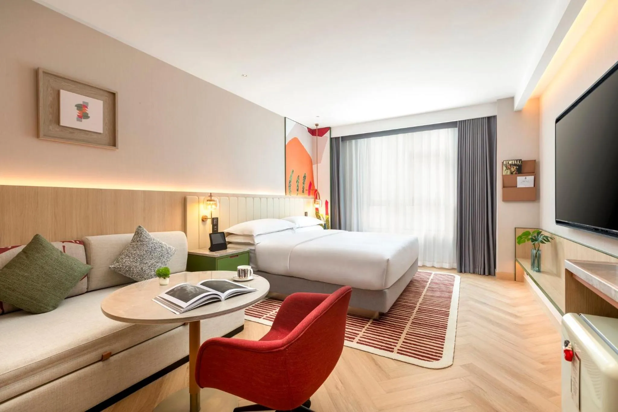 Photo of the whole room, Bed in Atwell Suites Hefei City Center by IHG