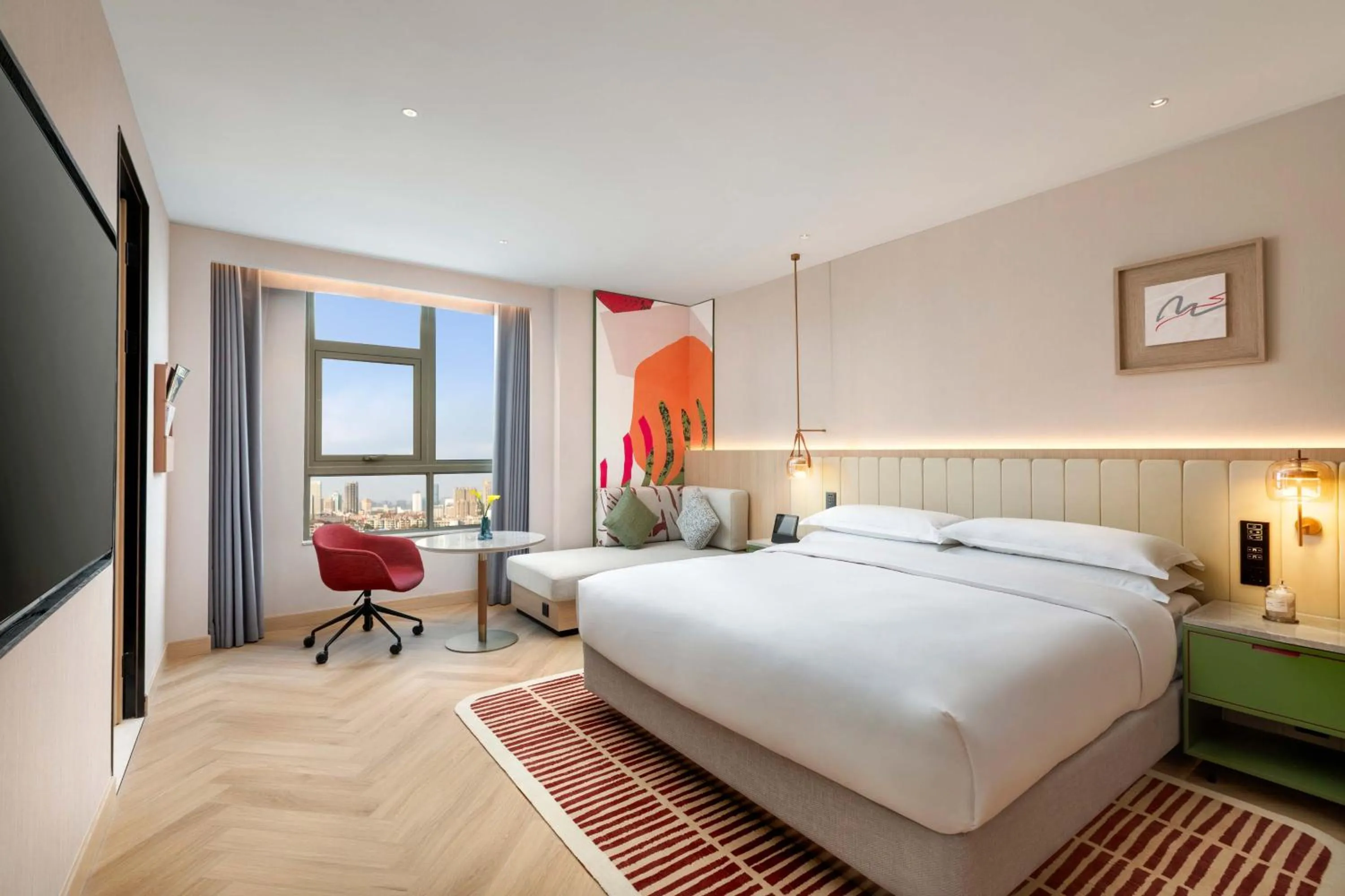 Bed in Atwell Suites Hefei City Center by IHG