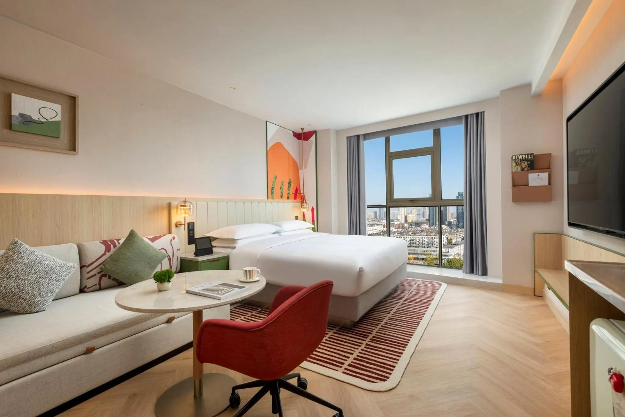 Photo of the whole room, Bed in Atwell Suites Hefei City Center by IHG