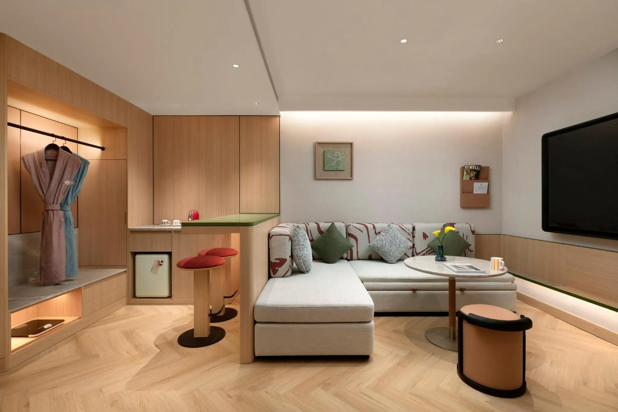 Photo of the whole room, Bed in Atwell Suites Hefei City Center by IHG