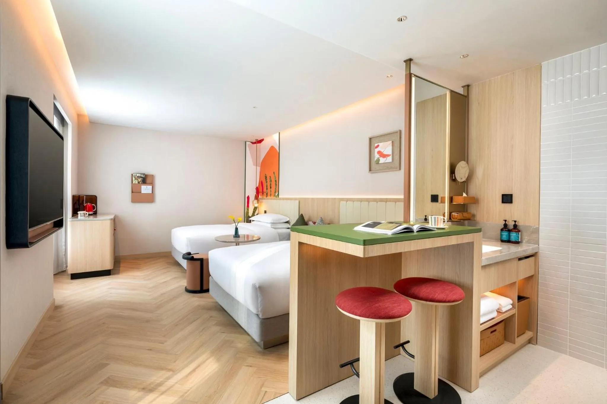 Photo of the whole room, Bed in Atwell Suites Hefei City Center by IHG