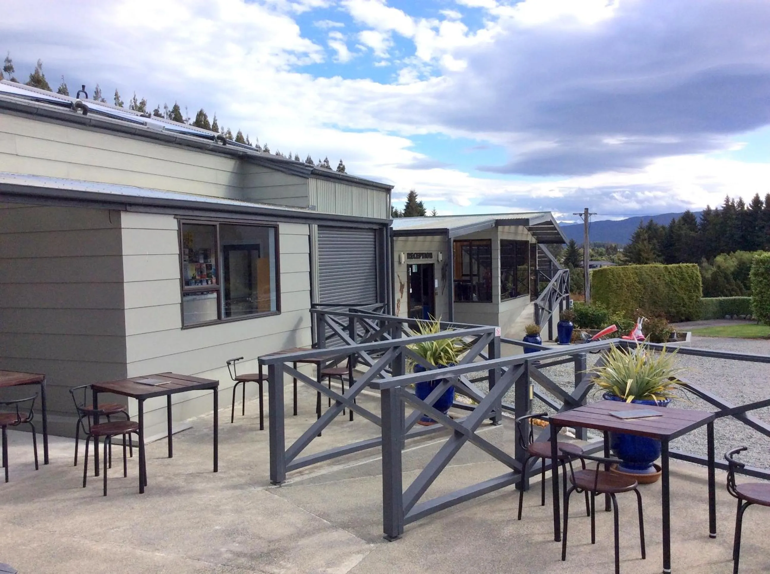 Patio in Fiordland Great Views Holiday Park