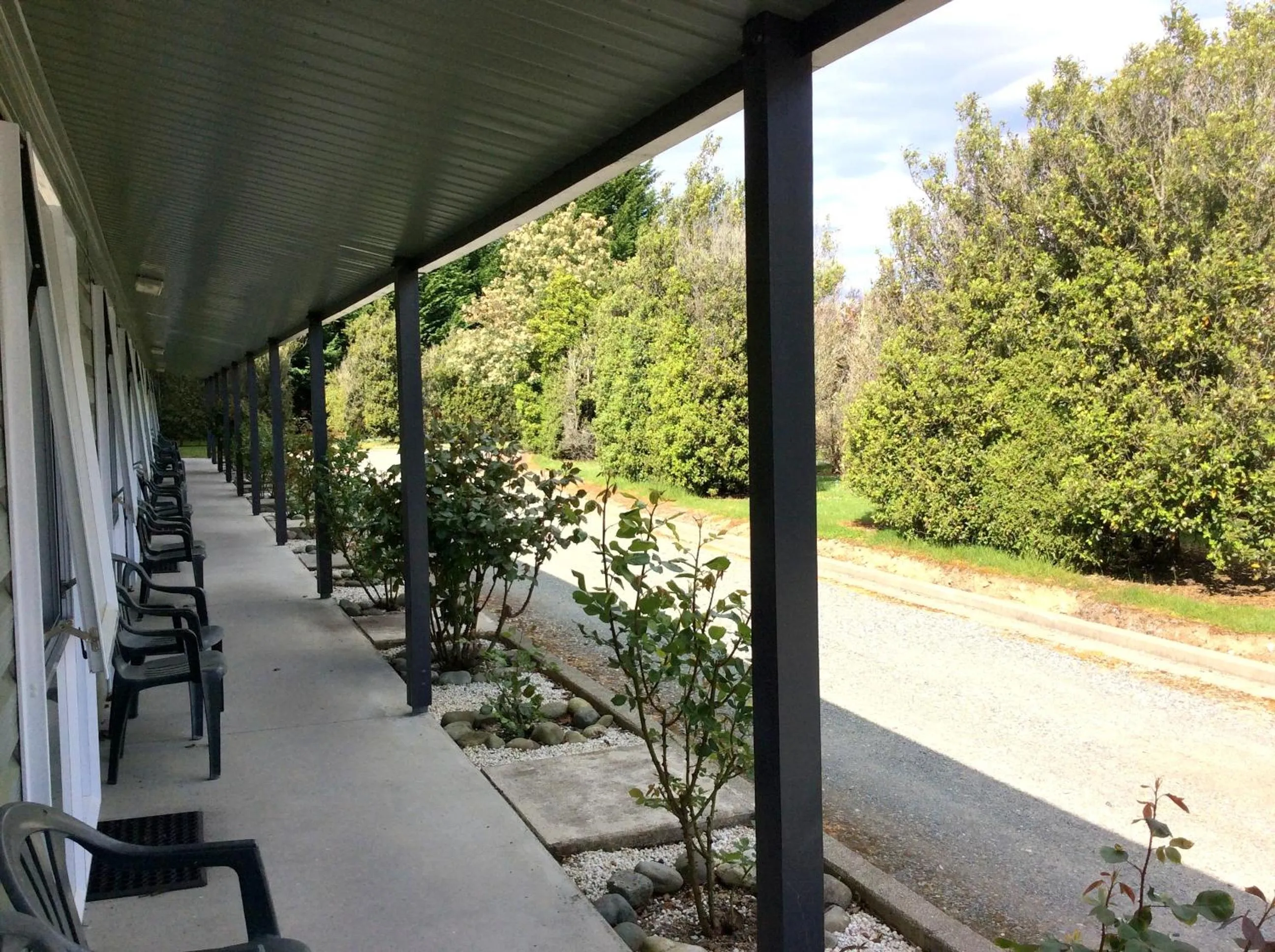 Patio in Fiordland Great Views Holiday Park