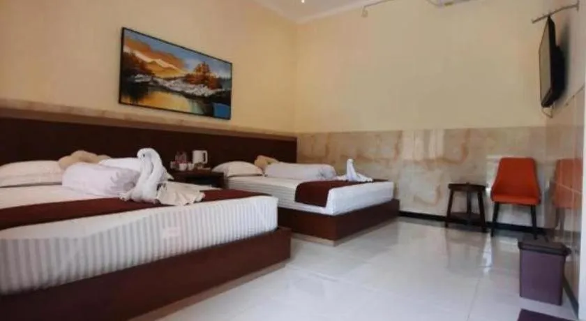 Bed in Hotel Cendrawasih
