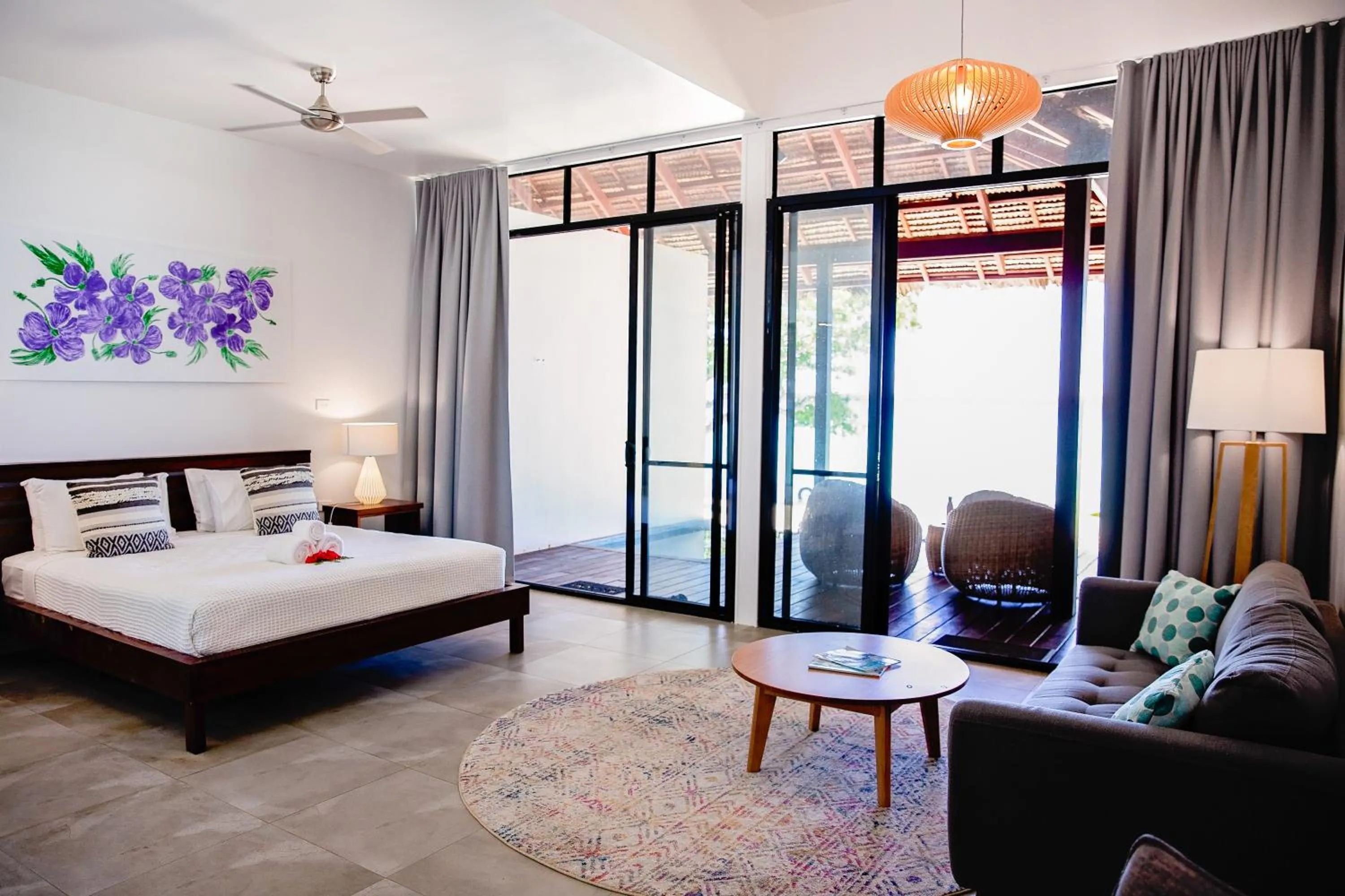 Bed in Barrier Beach Resort