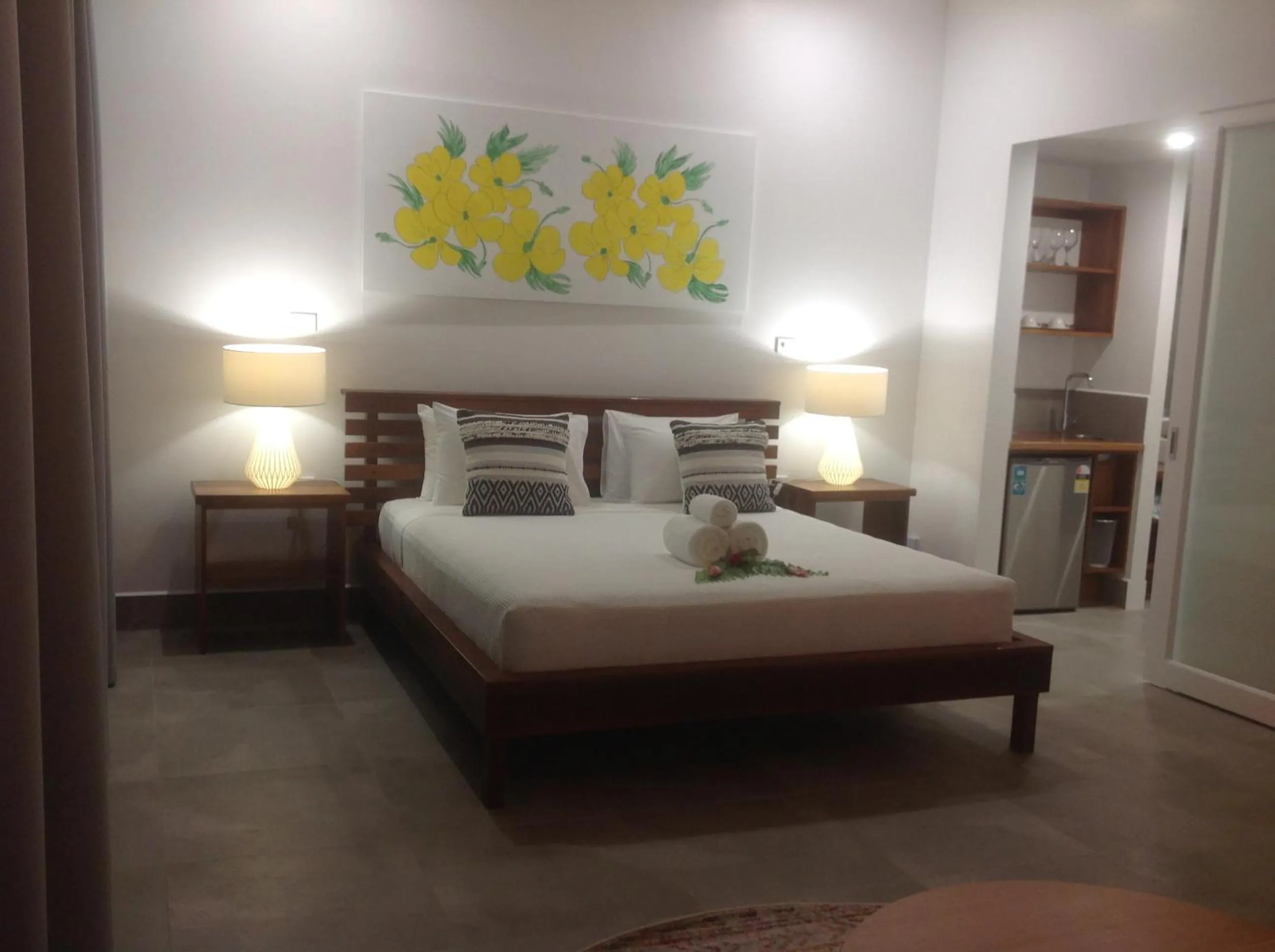 Bed in Barrier Beach Resort