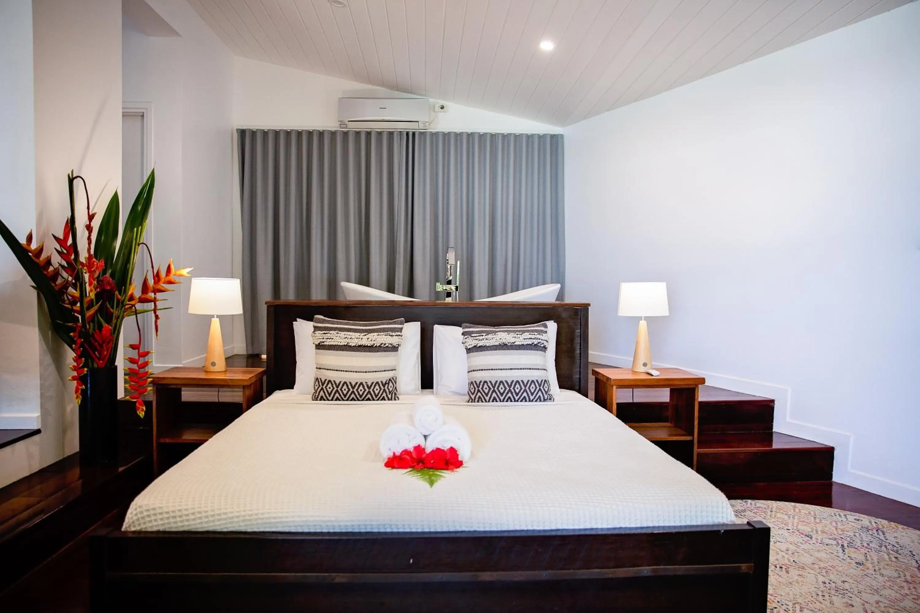 Bed in Barrier Beach Resort