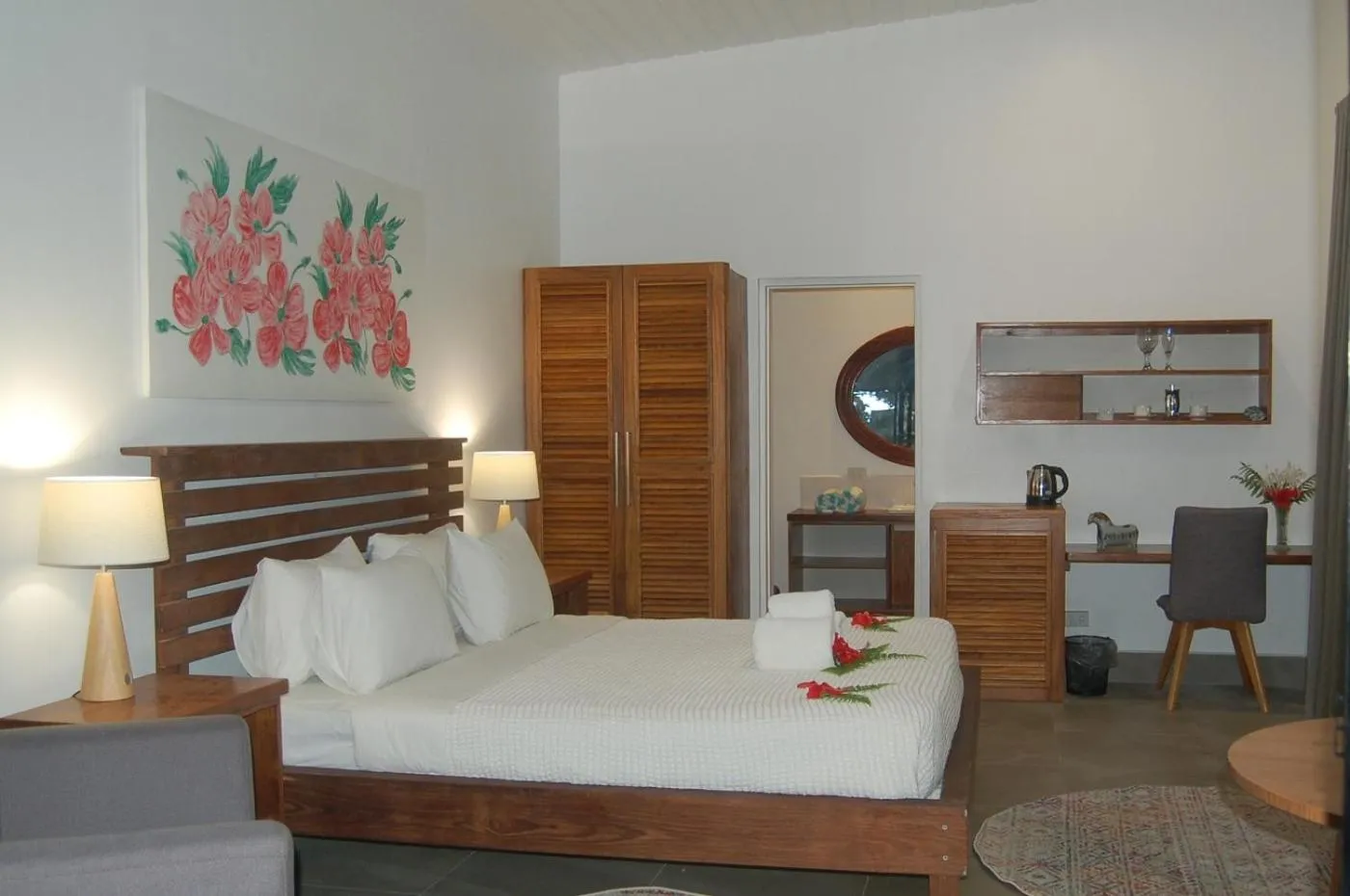 Bed in Barrier Beach Resort