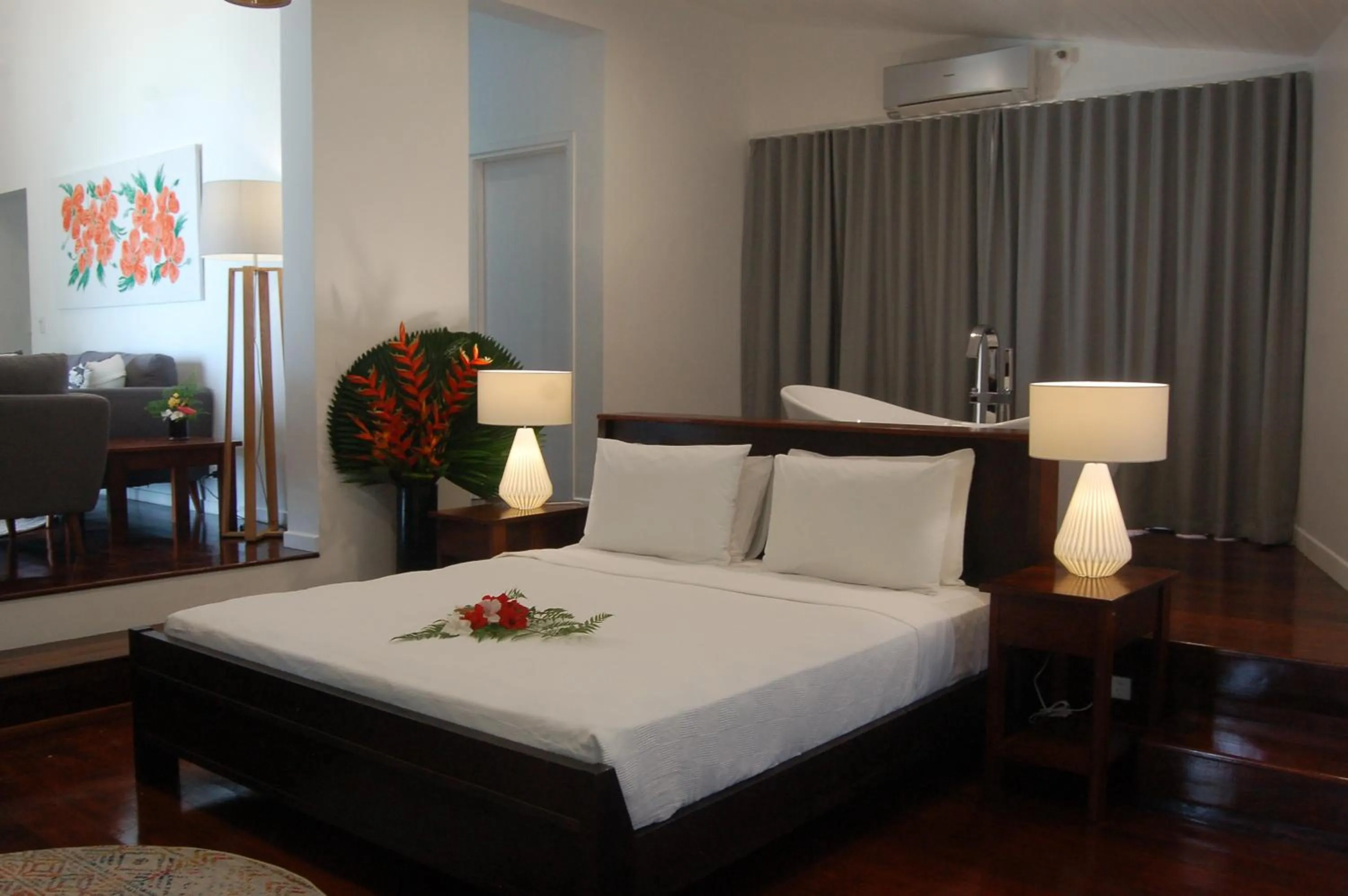 Bed in Barrier Beach Resort