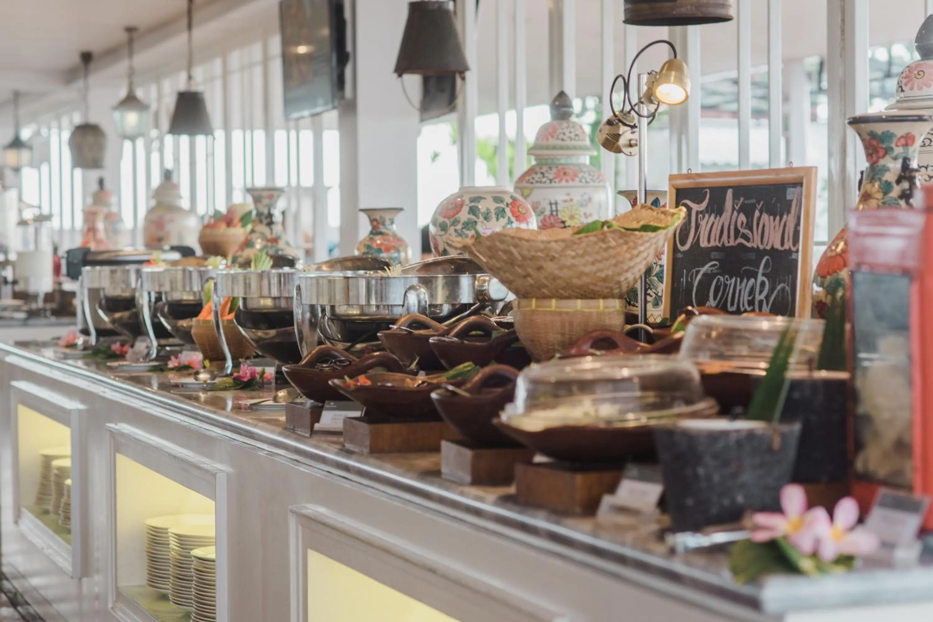 Buffet breakfast in Hotel Santika Seminyak