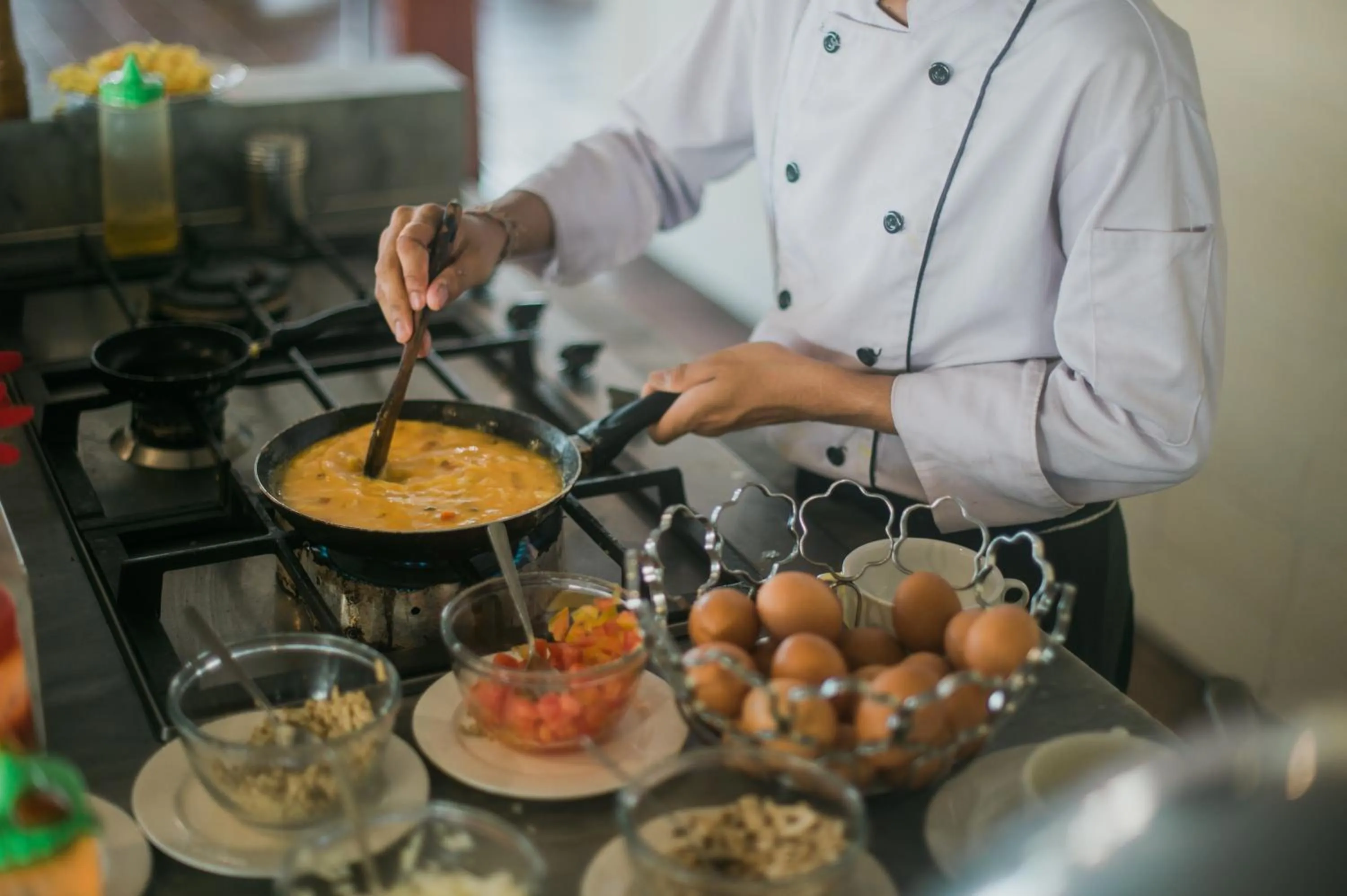 Buffet breakfast in Hotel Santika Seminyak