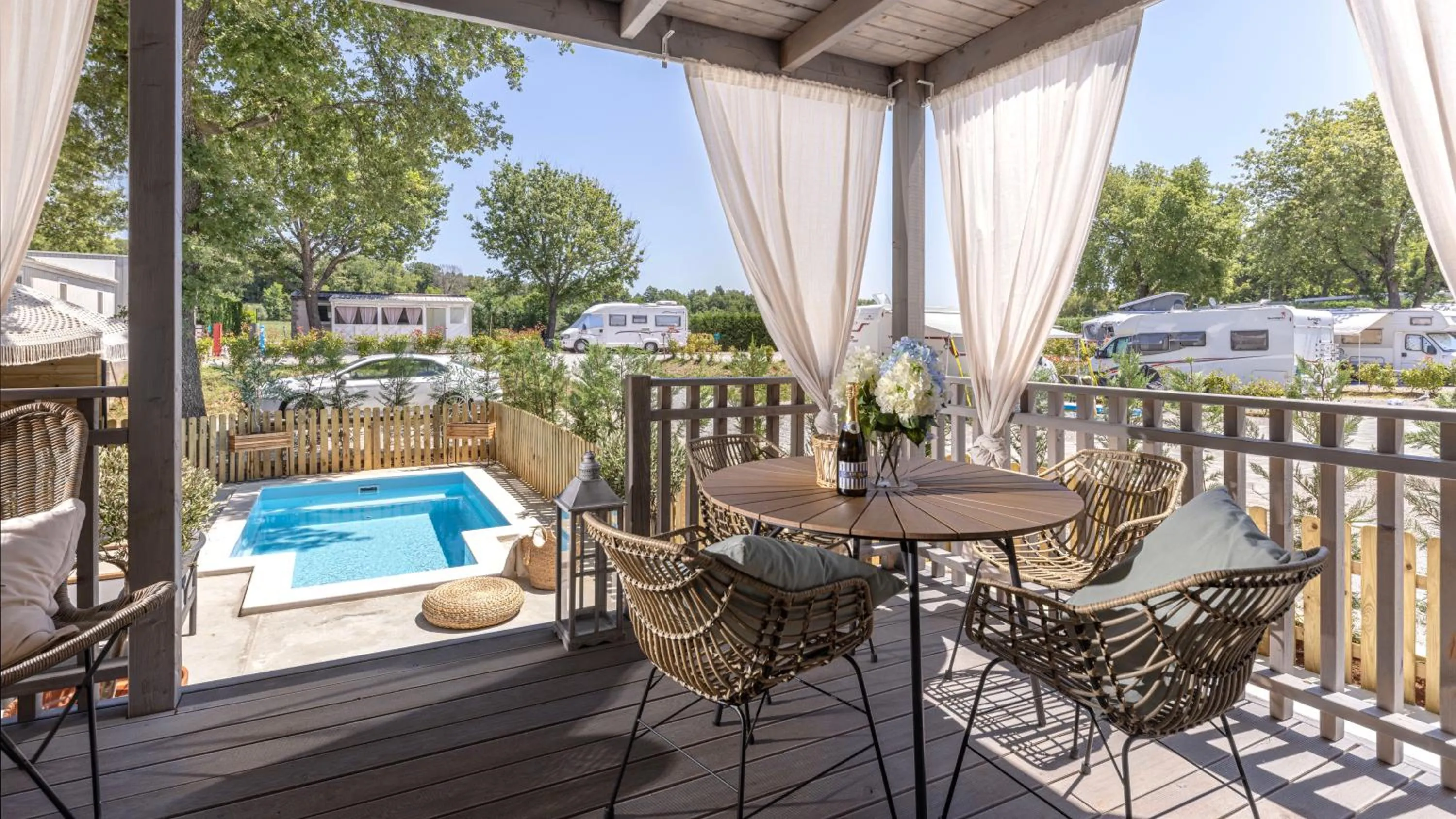 Seating area in Polidor Camping Resort