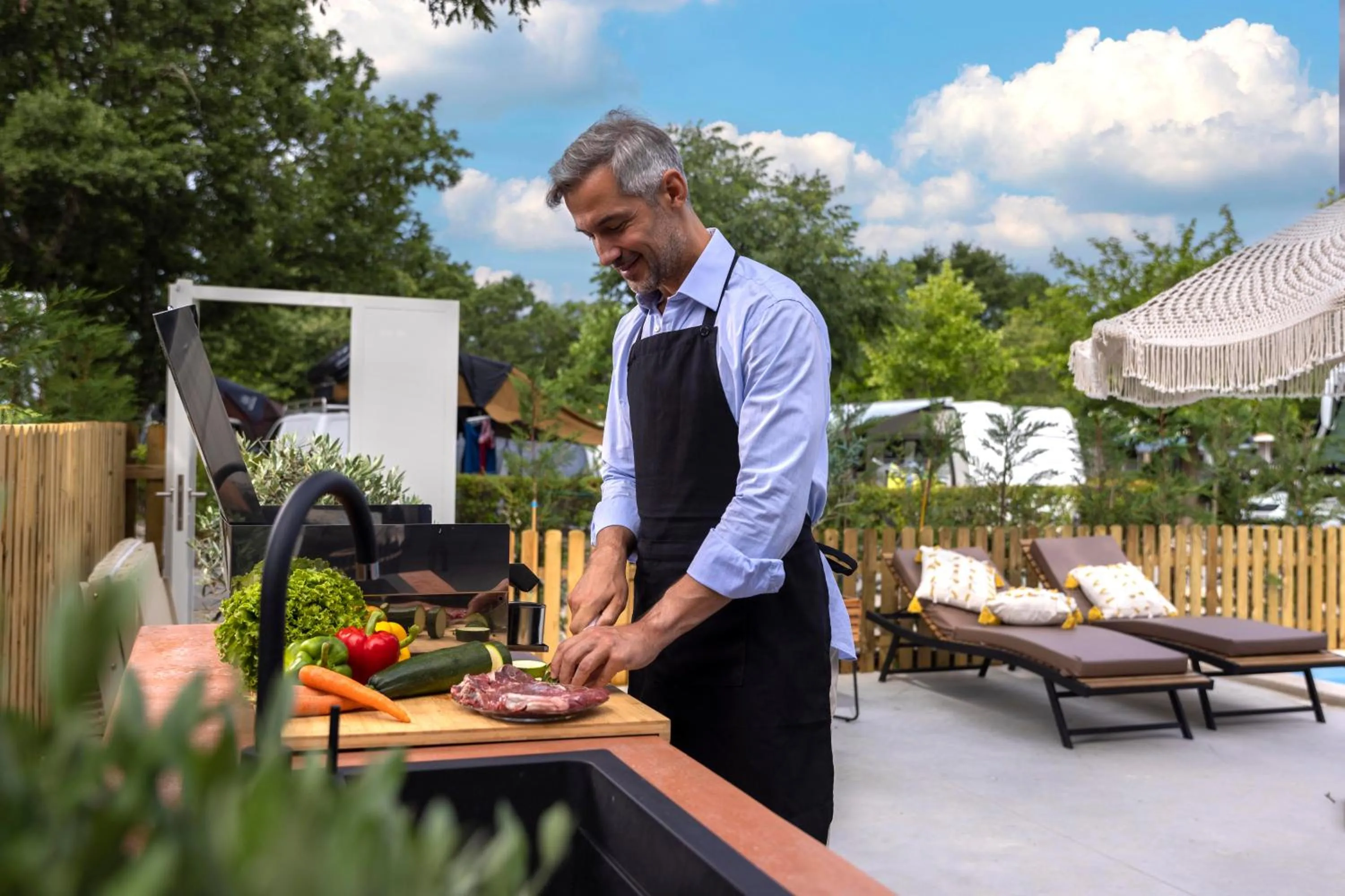 BBQ facilities in Polidor Camping Resort