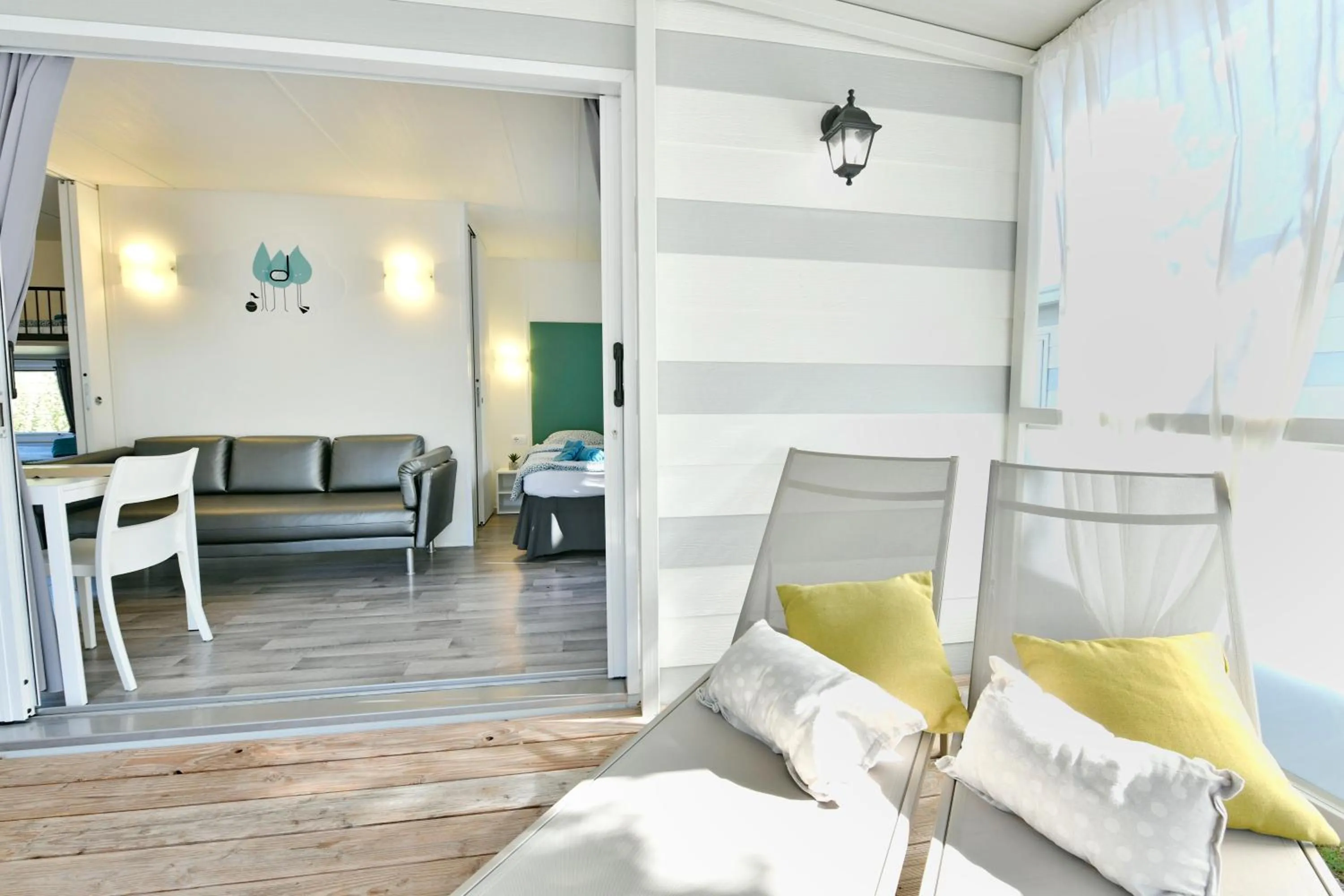 Living room, Bed in Polidor Camping Resort