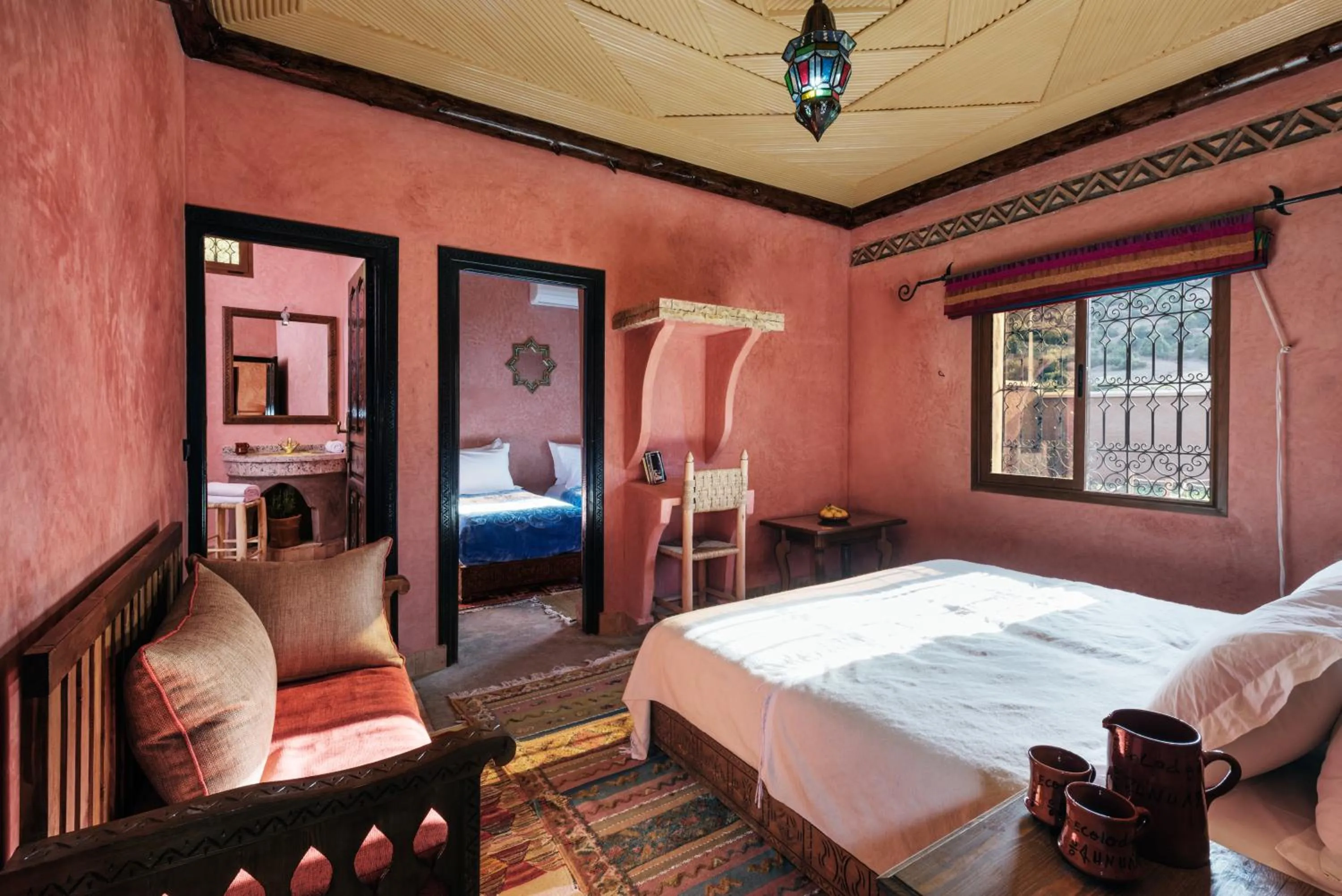 Bedroom, Bed in Ouirgane Ecolodge