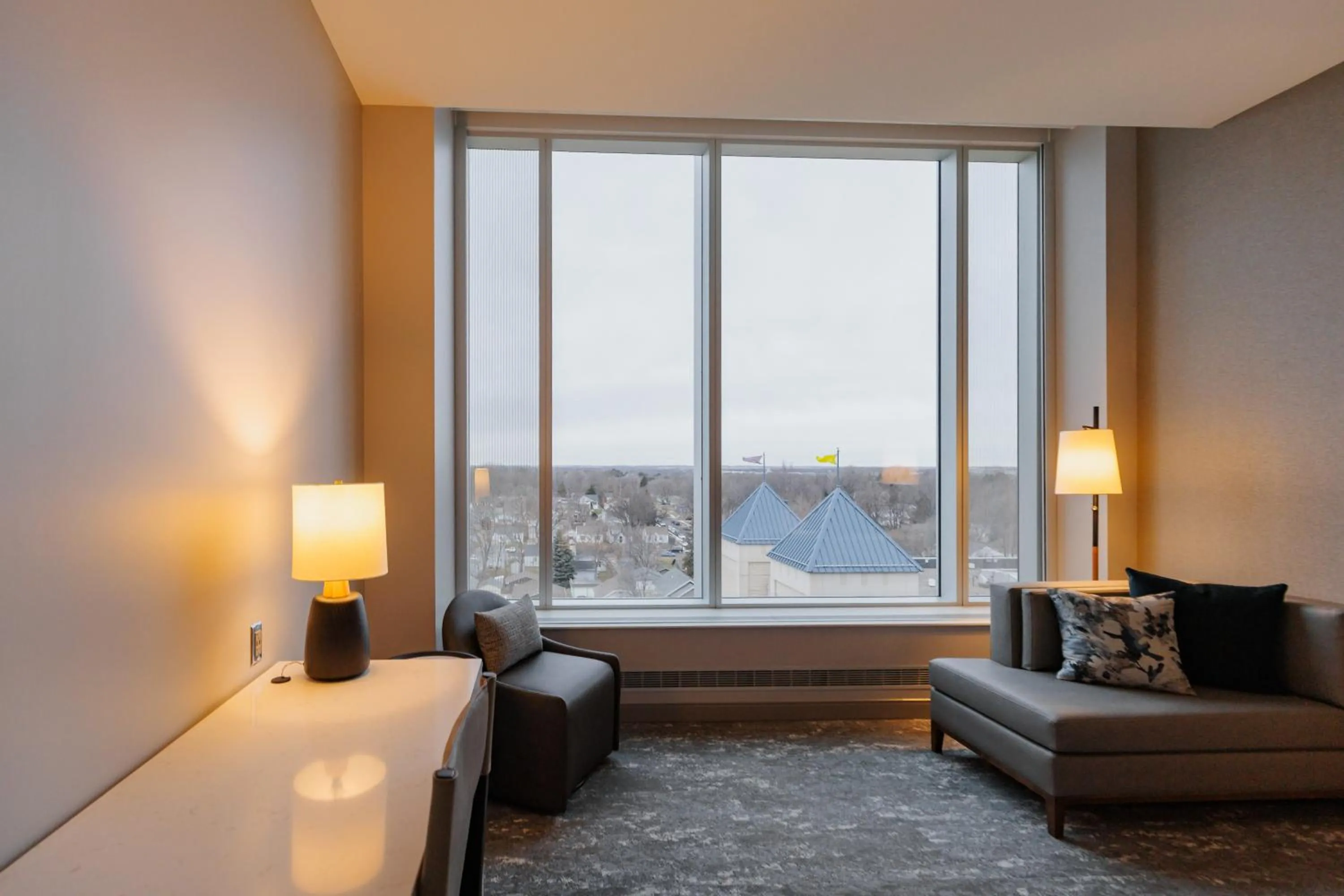 Seating area in Highpoint Hotel