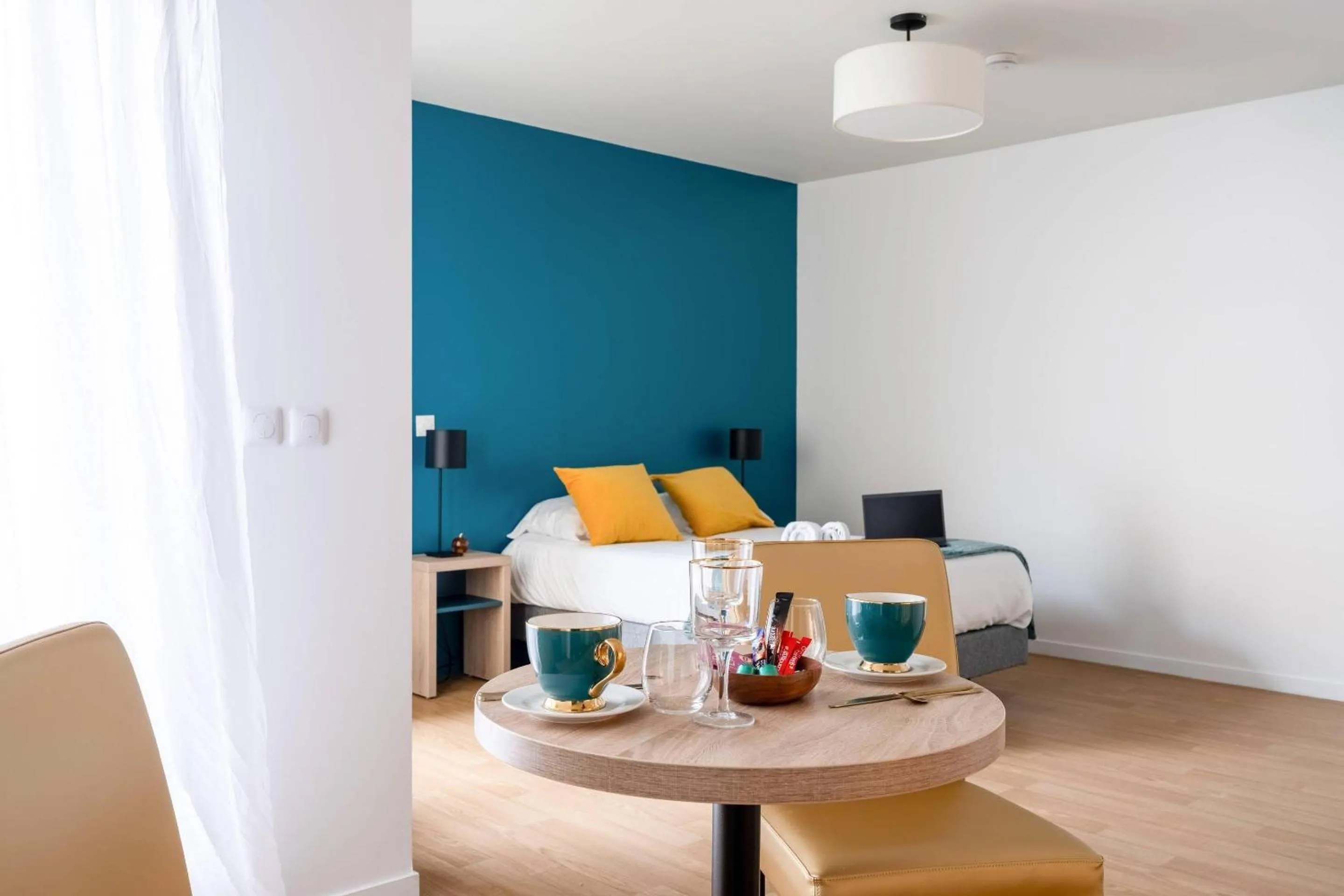 Bedroom in Quality Aparthotel Reims - Les Capucins