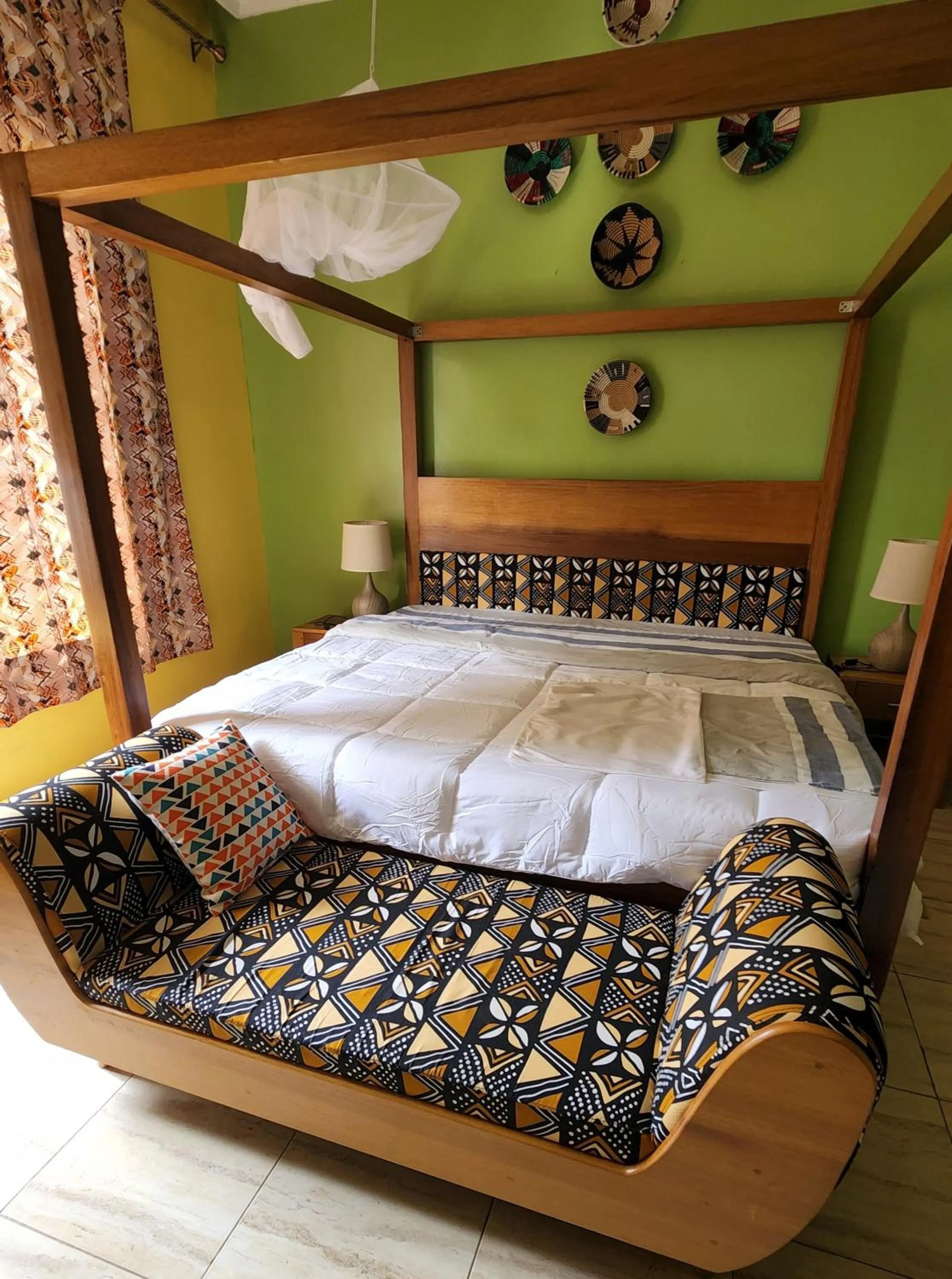 Decorative detail, Bed in Yambi Guesthouse