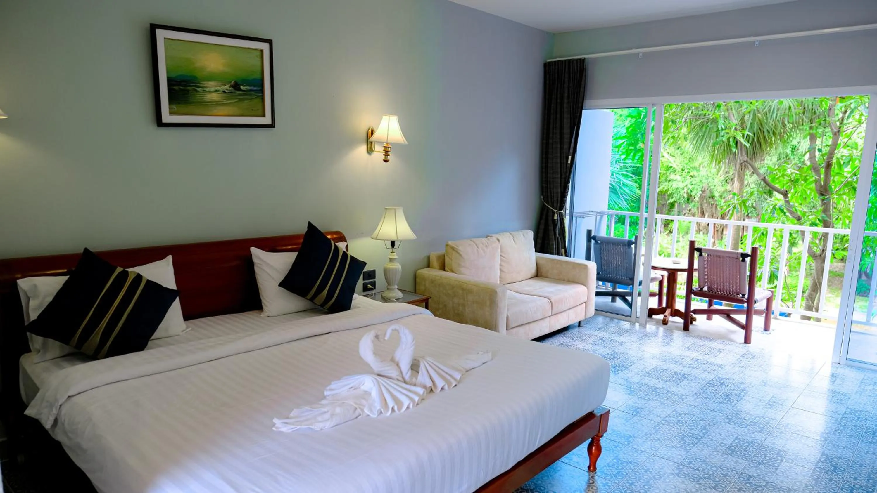 Bed in Bora Bora Villa Phuket