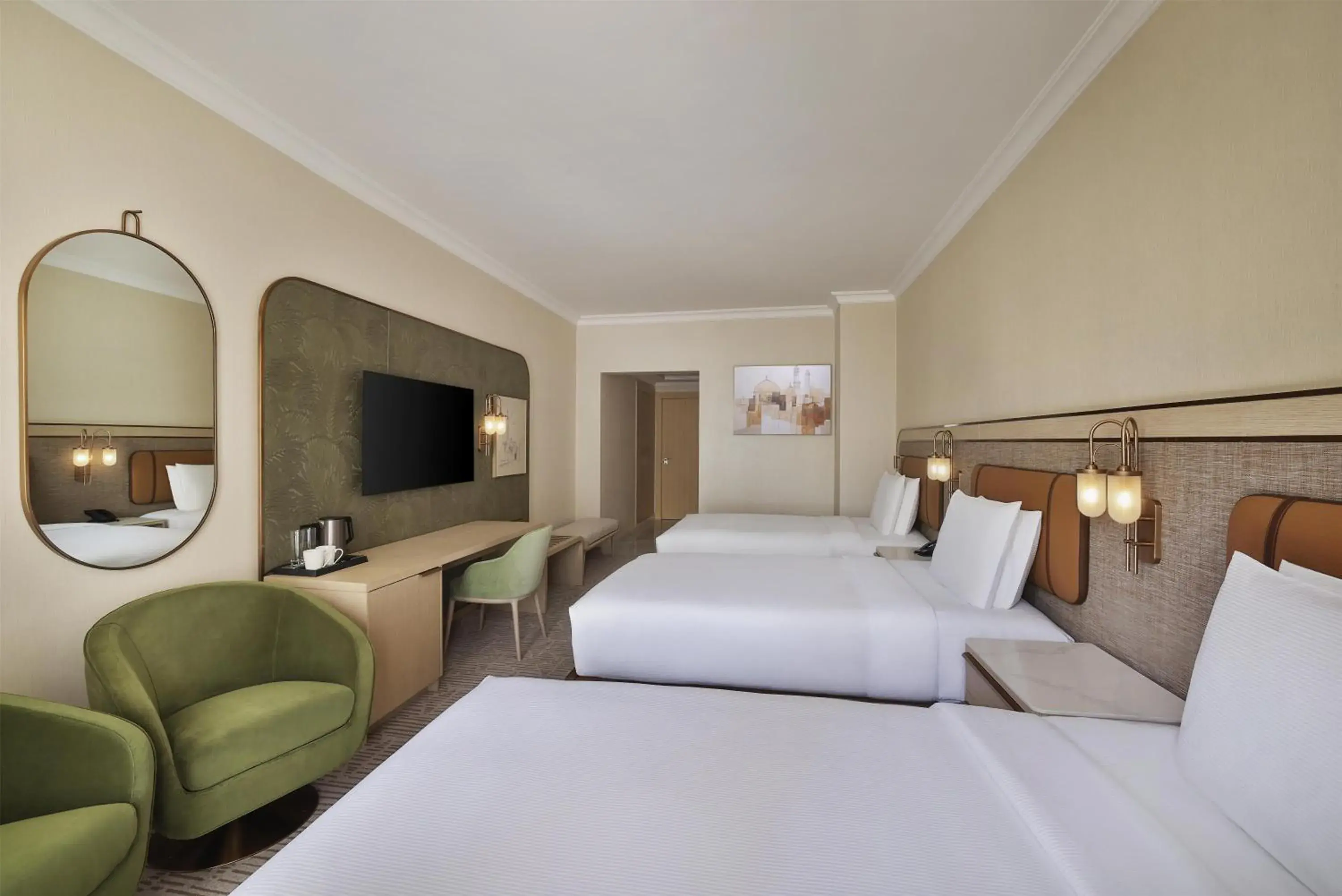 Deluxe Room with Three Single Beds in Diyar Ajwa, Tapestry Collection By Hilton Deluxe Room with Three Single Beds in Diyar Ajwa, Tapestry Collection By Hilton