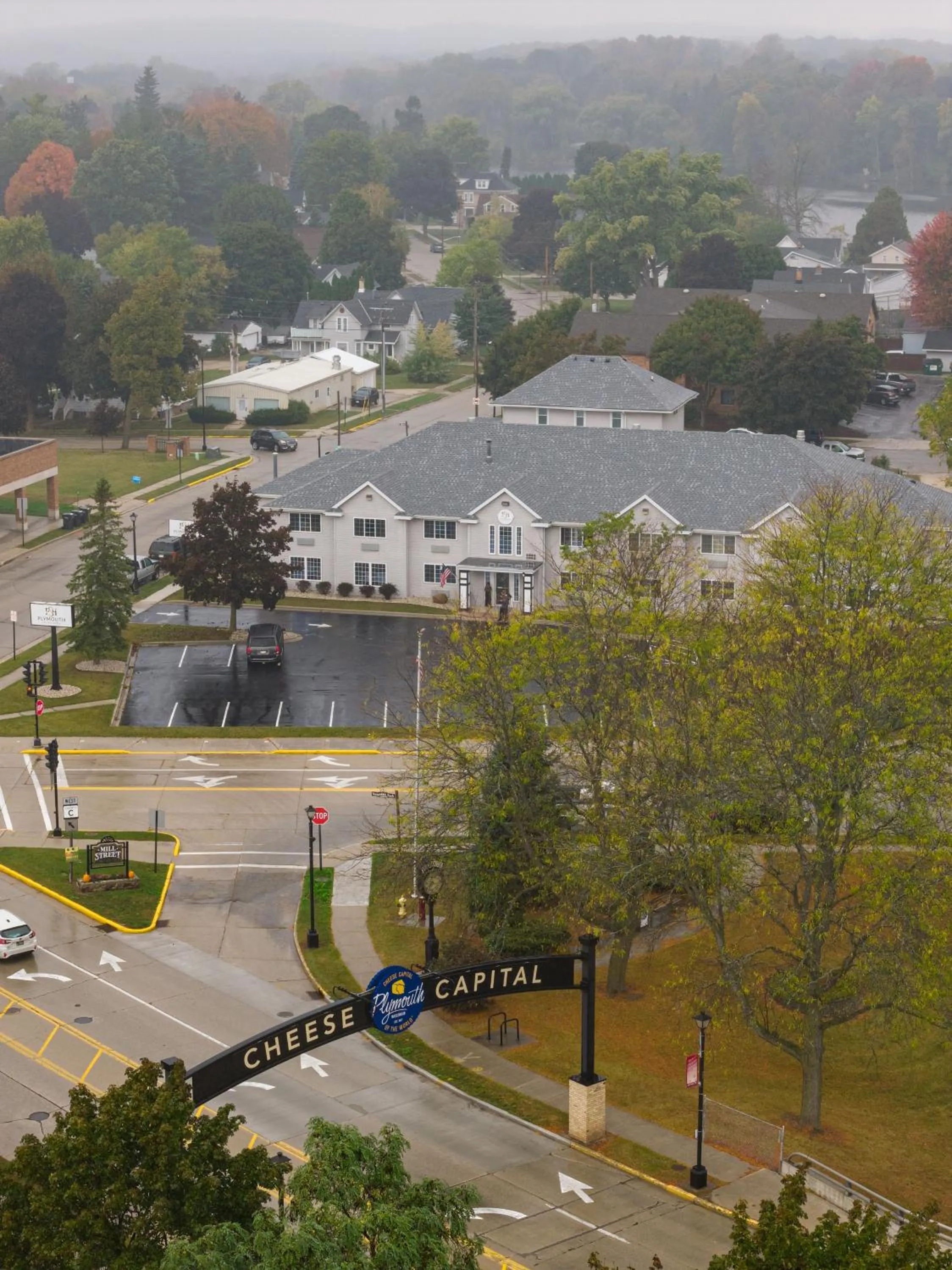 Bird's eye view in Plymouth Suites