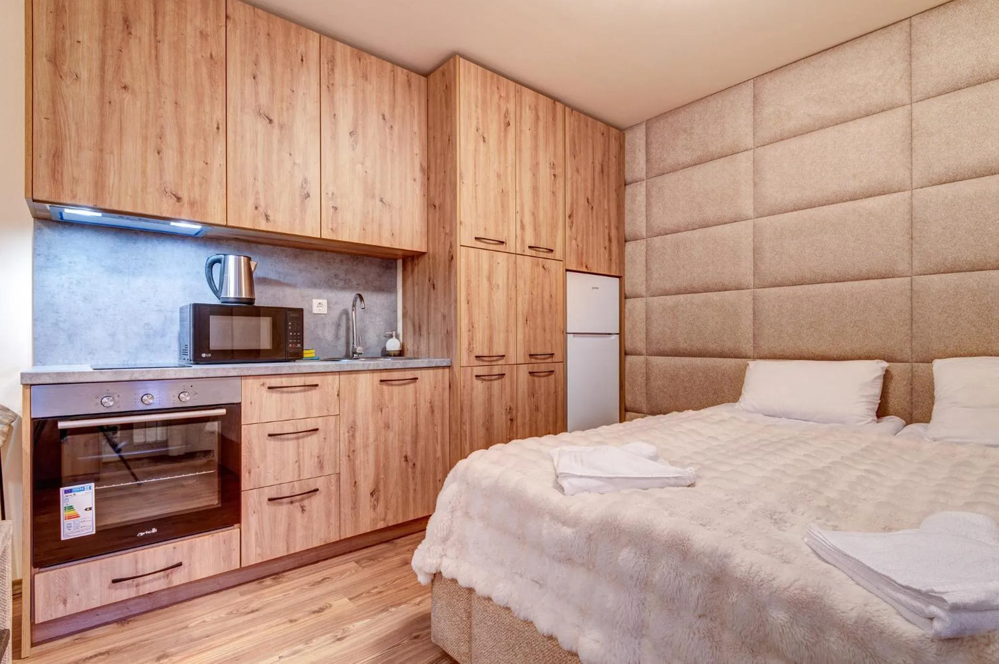 Bed in Grand Resort Pamporovo Apartments