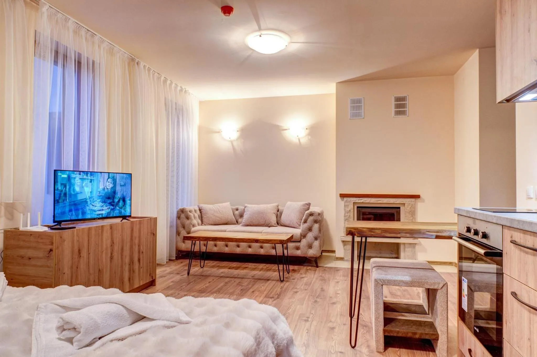 Bed in Grand Resort Pamporovo Apartments