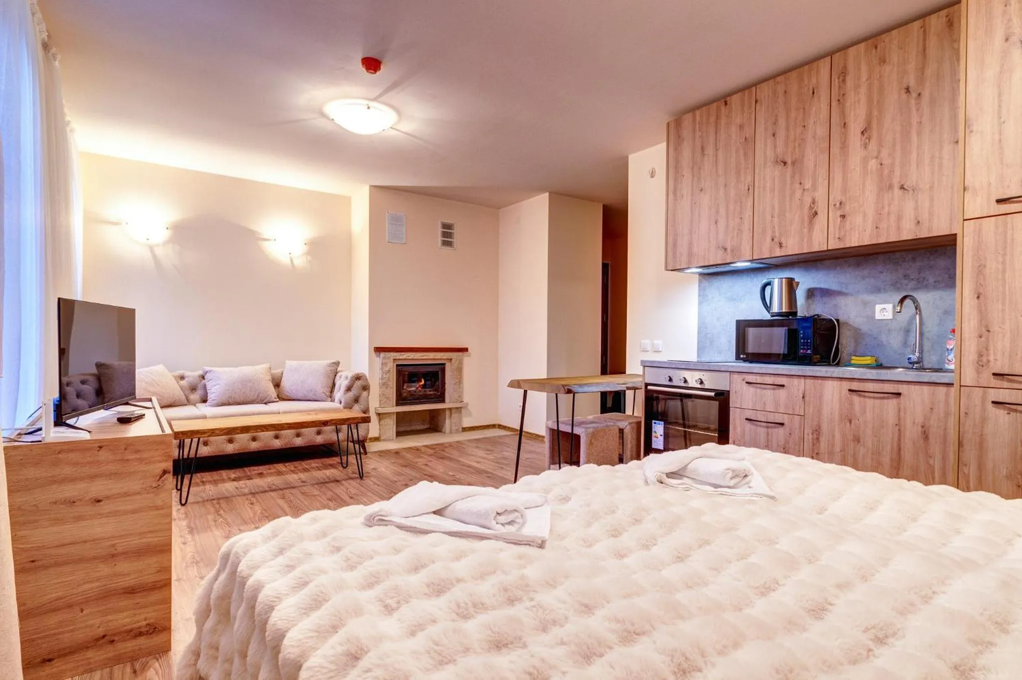 Bed in Grand Resort Pamporovo Apartments