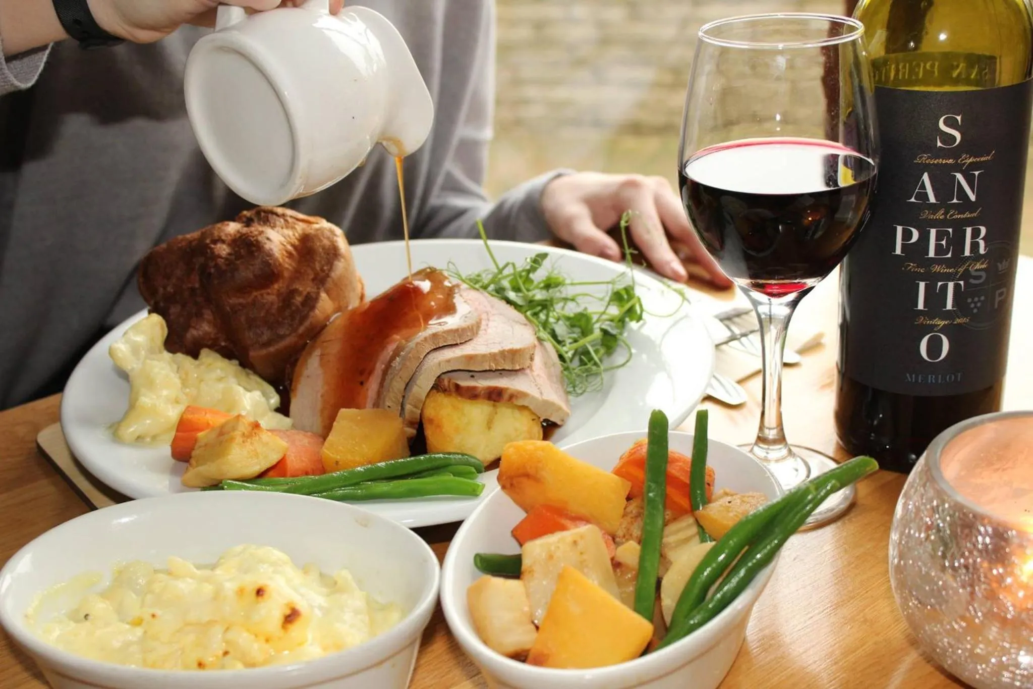Food close-up in The Huntsman Inn of Little Wenlock