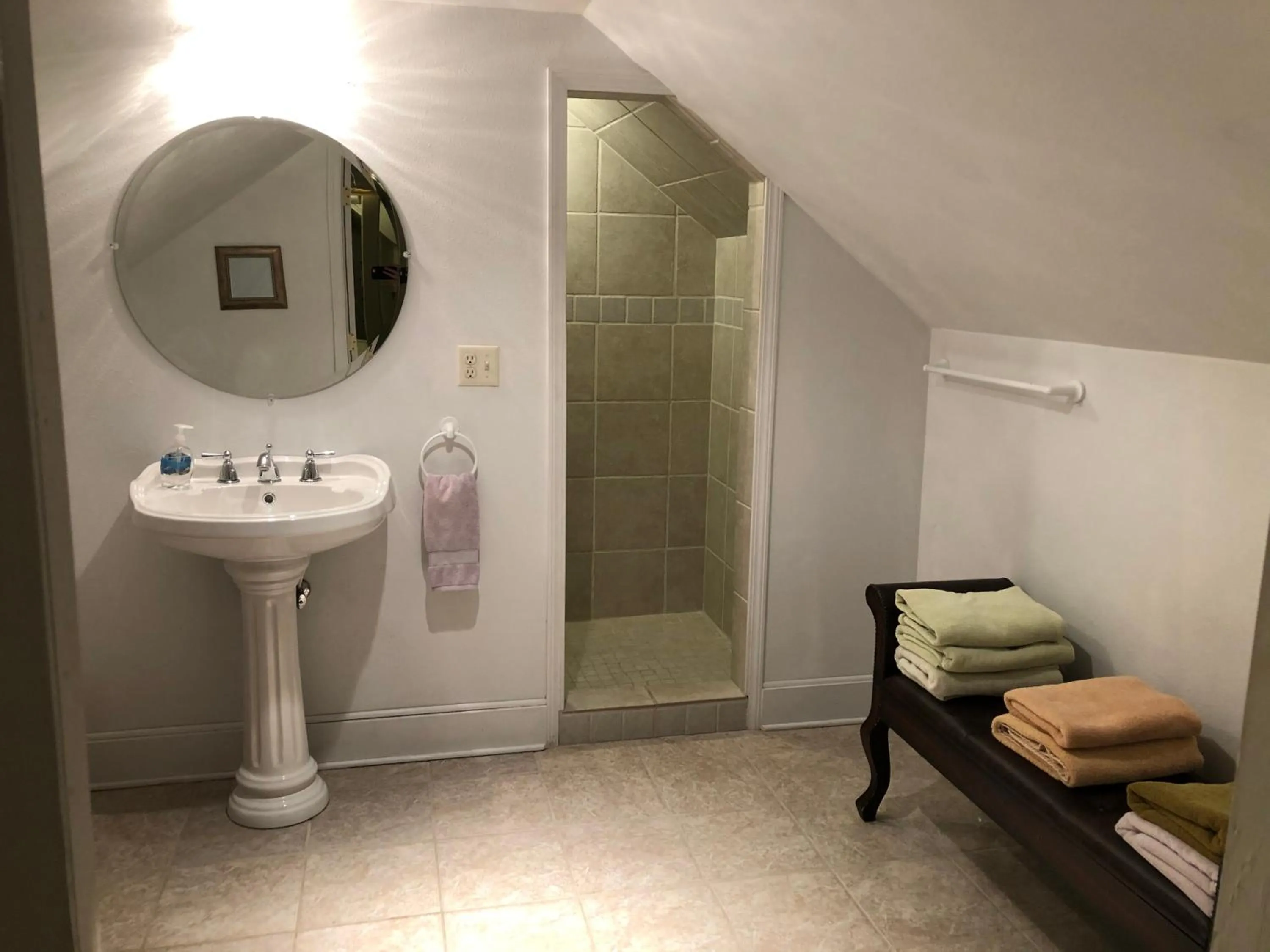 Shower in First Deadwood Cottages