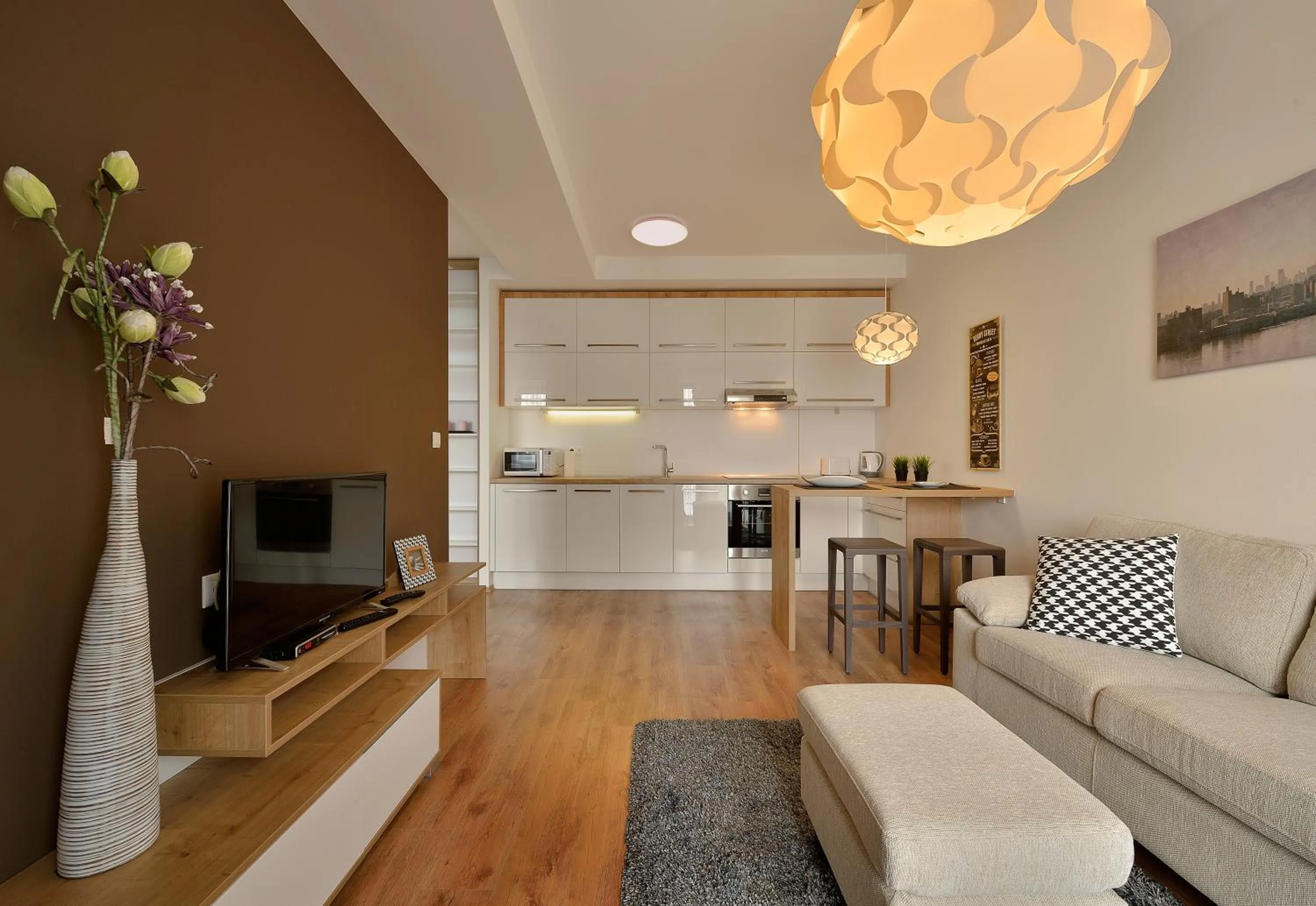 Kitchen or kitchenette in Charming & Cozy Ambiente Apartments