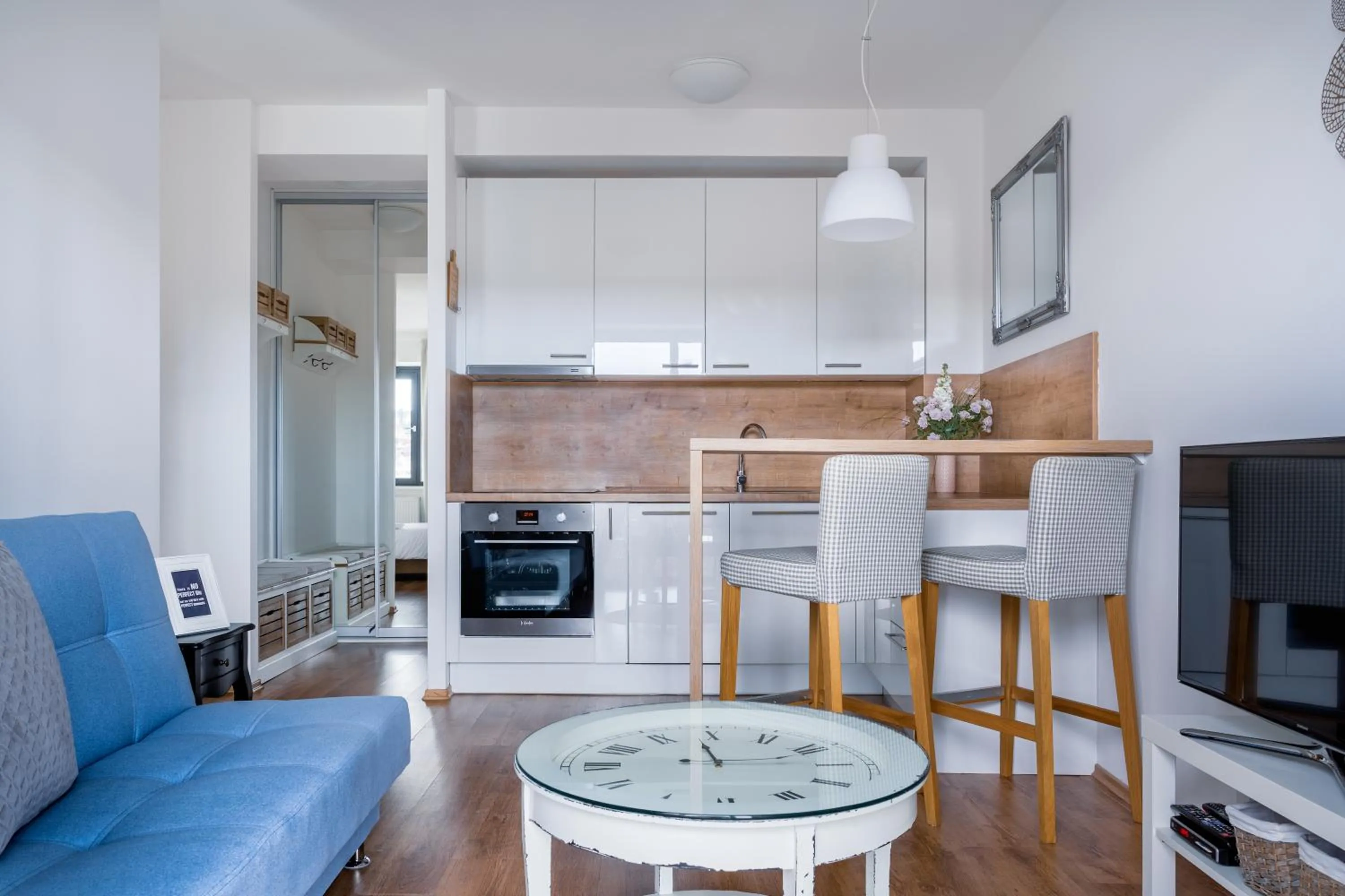 Kitchen or kitchenette in Charming & Cozy Ambiente Apartments