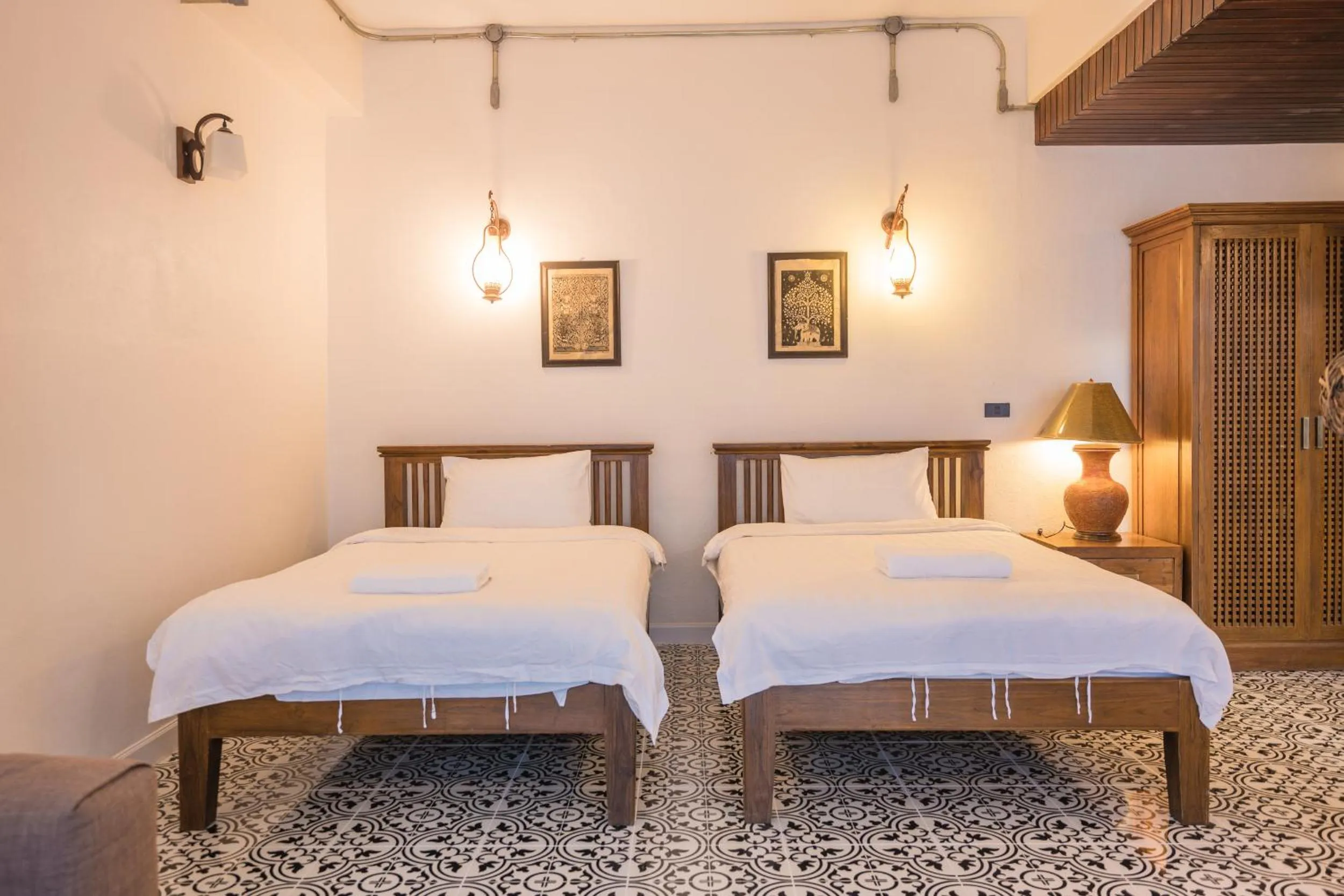 Bed in Yi's Garden Villa