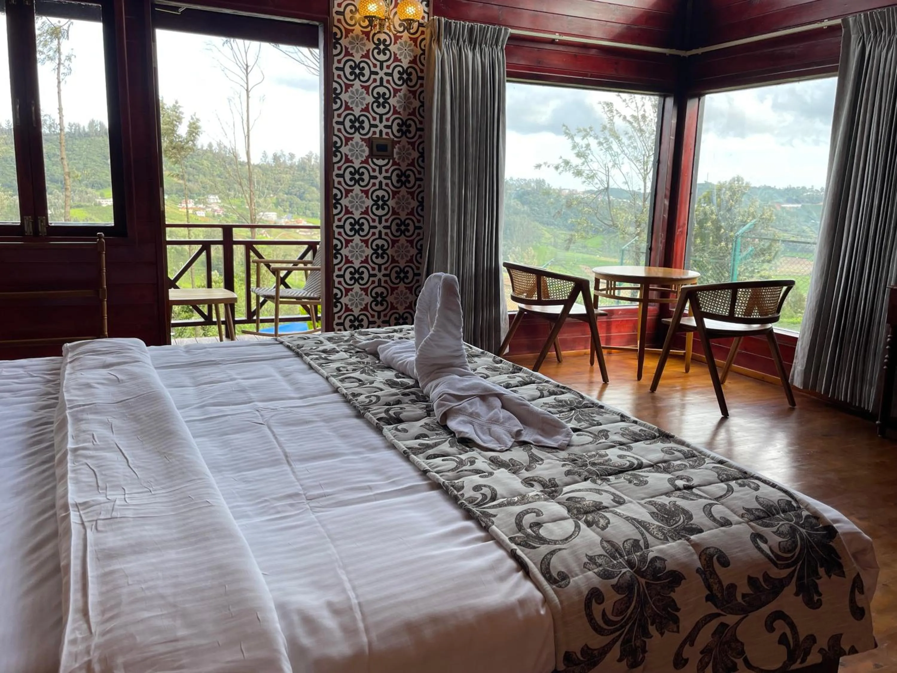 View (from property/room), Bed in Western Valley Resorts Ooty