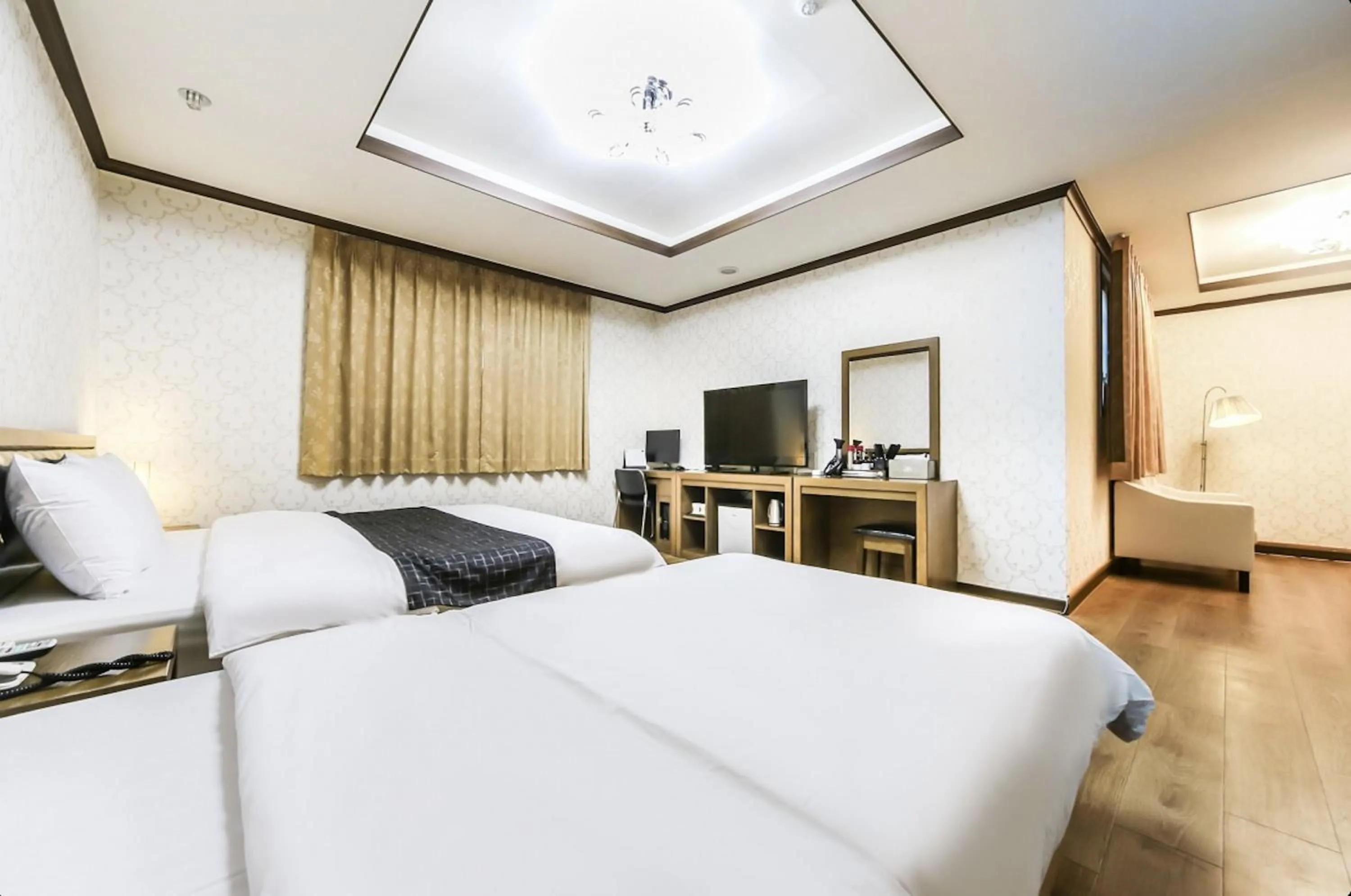 Bed in Modern Business Hotel