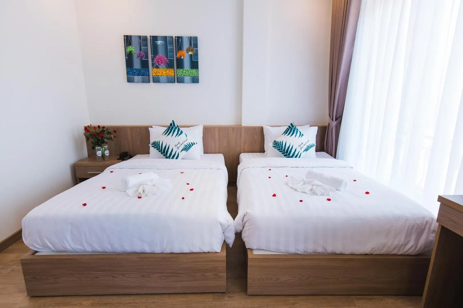 Bed in Ami Hotel Dalat