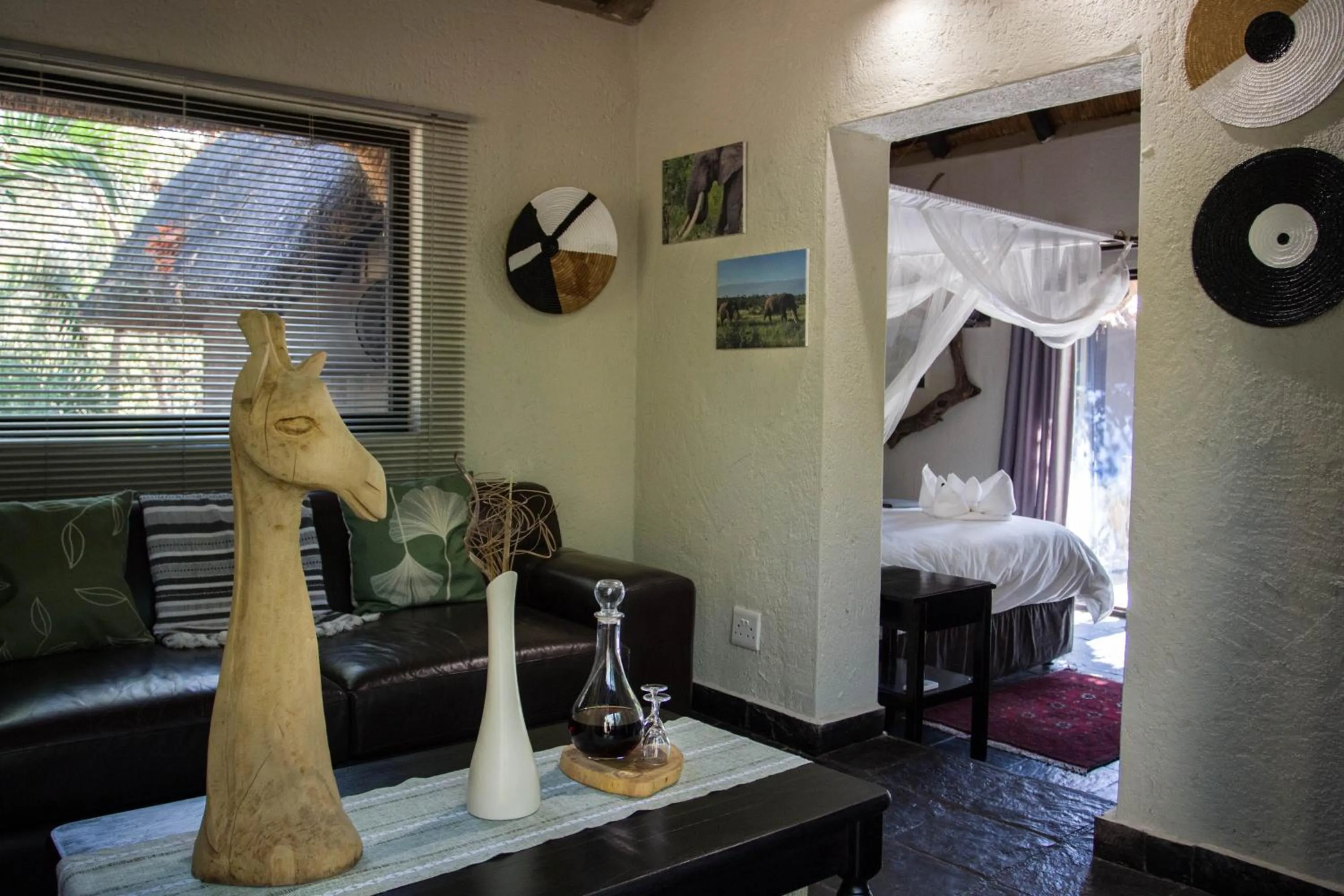 Patio, Bed in Ezulwini Game Lodges