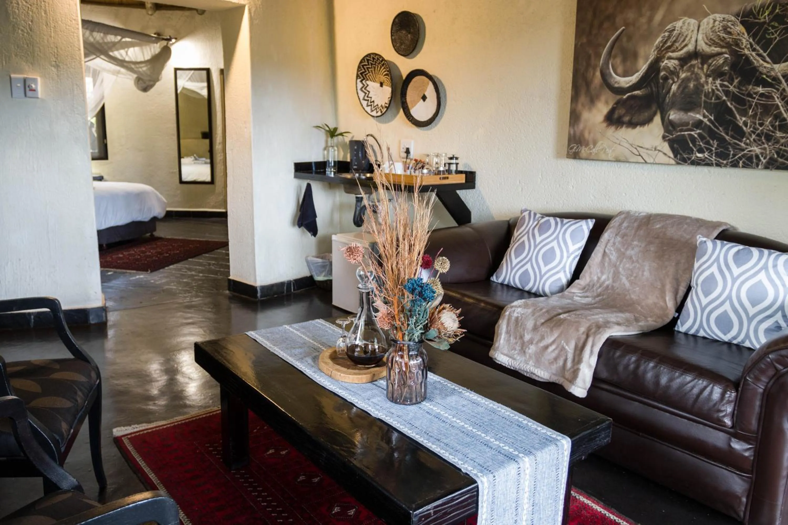 Seating area in Ezulwini Game Lodges