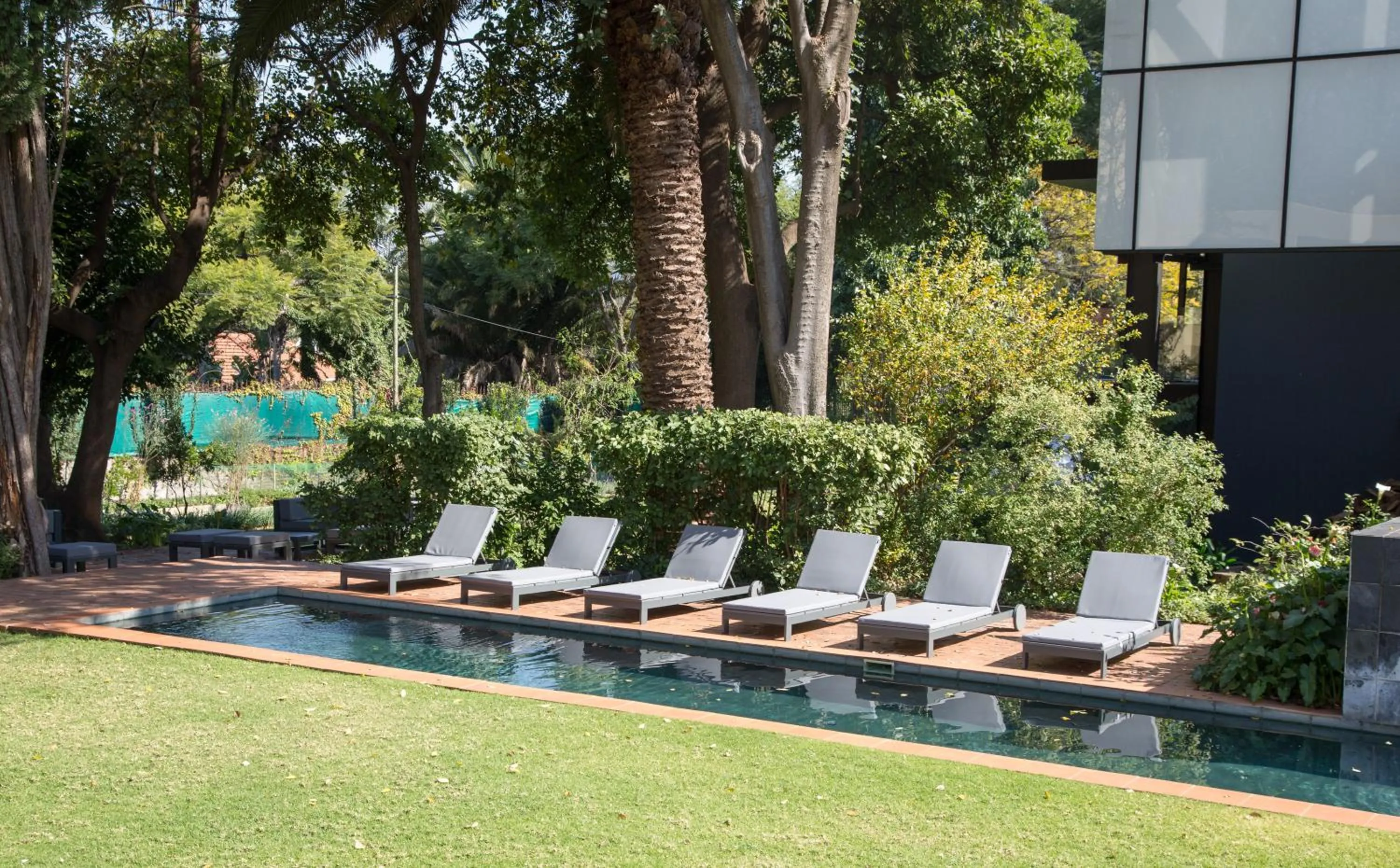 Pool view in Ten Bompas Hotel