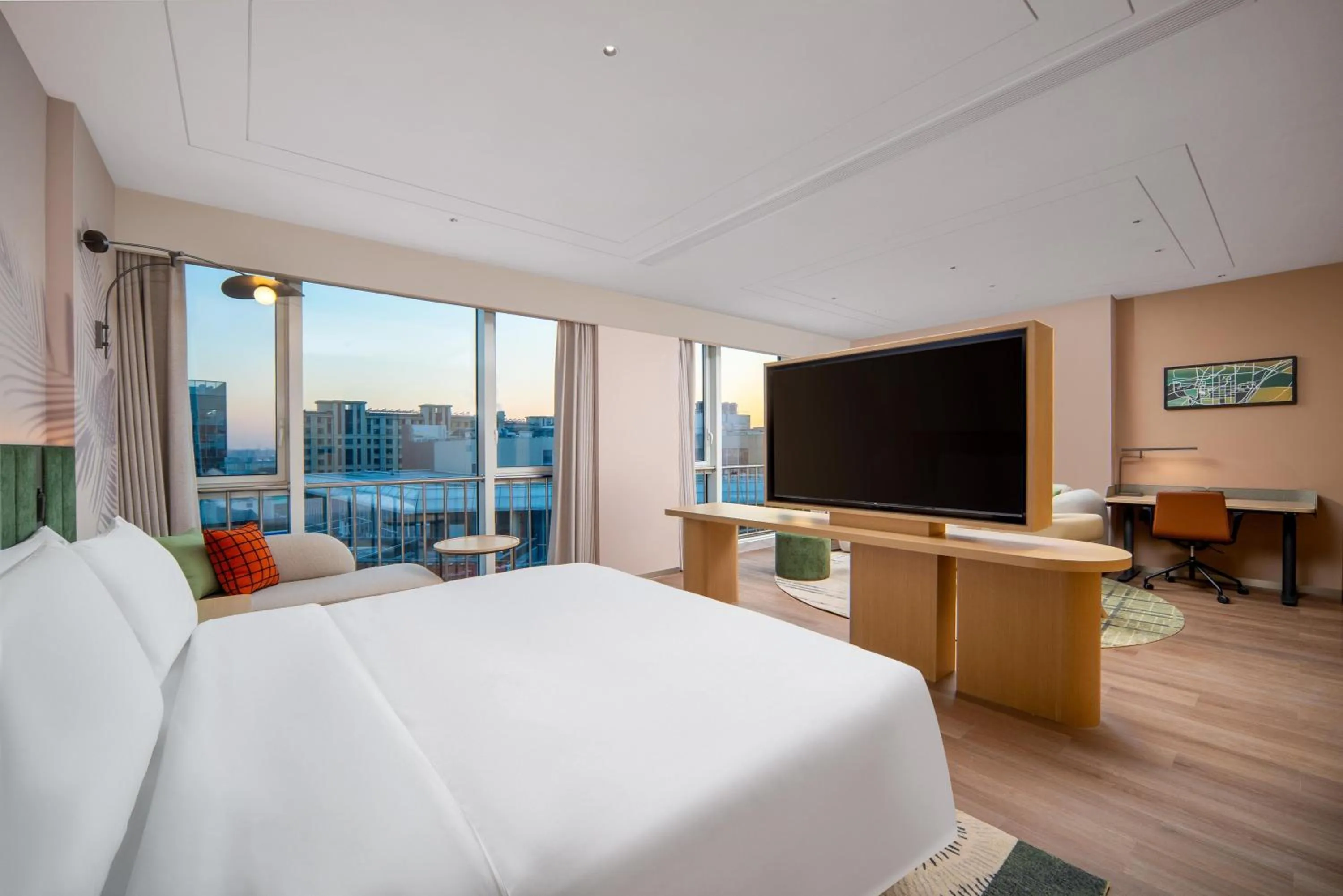 Bed in Hilton Garden Inn Beijing Fengtai Xinxiang Building