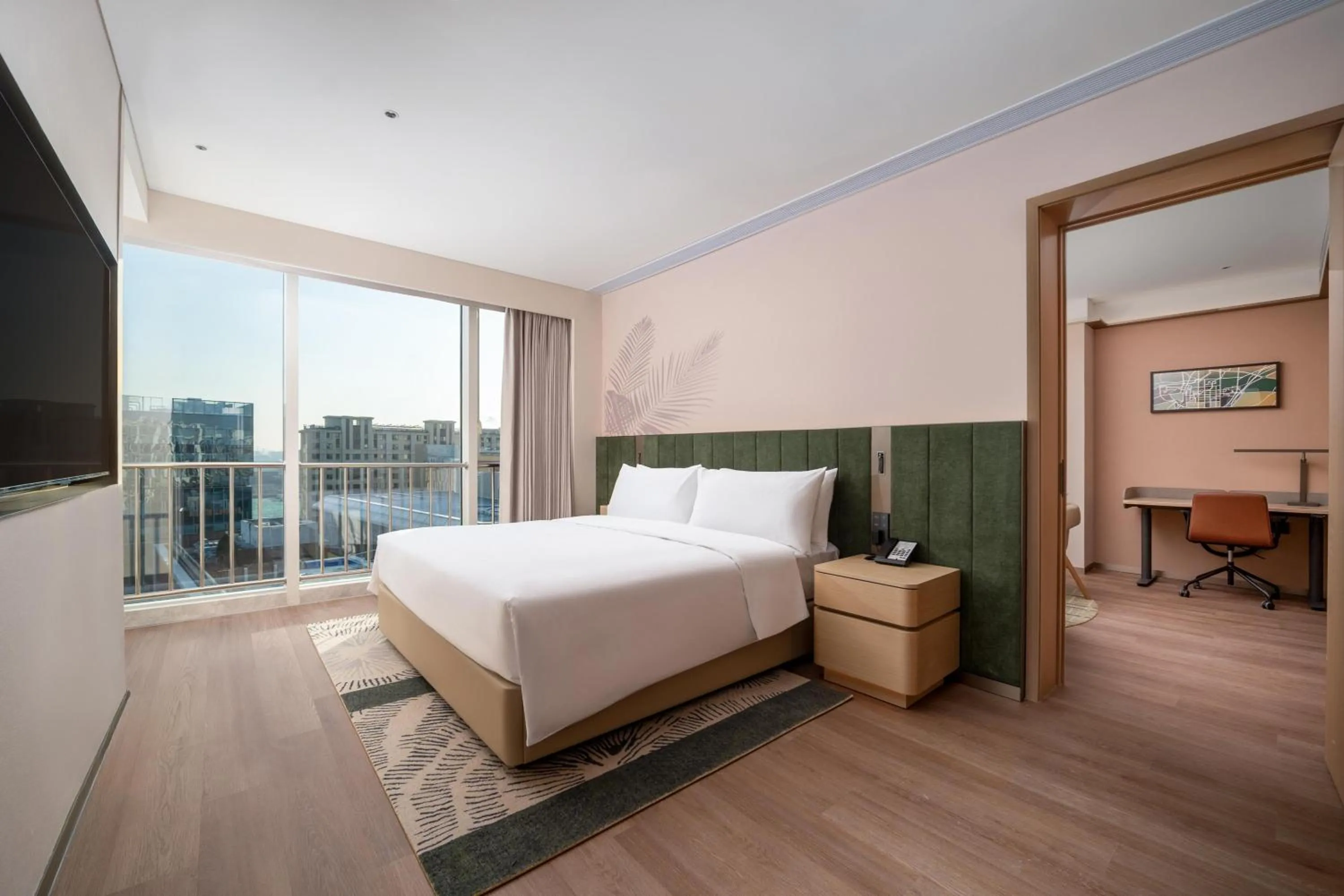 Bed in Hilton Garden Inn Beijing Fengtai Xinxiang Building