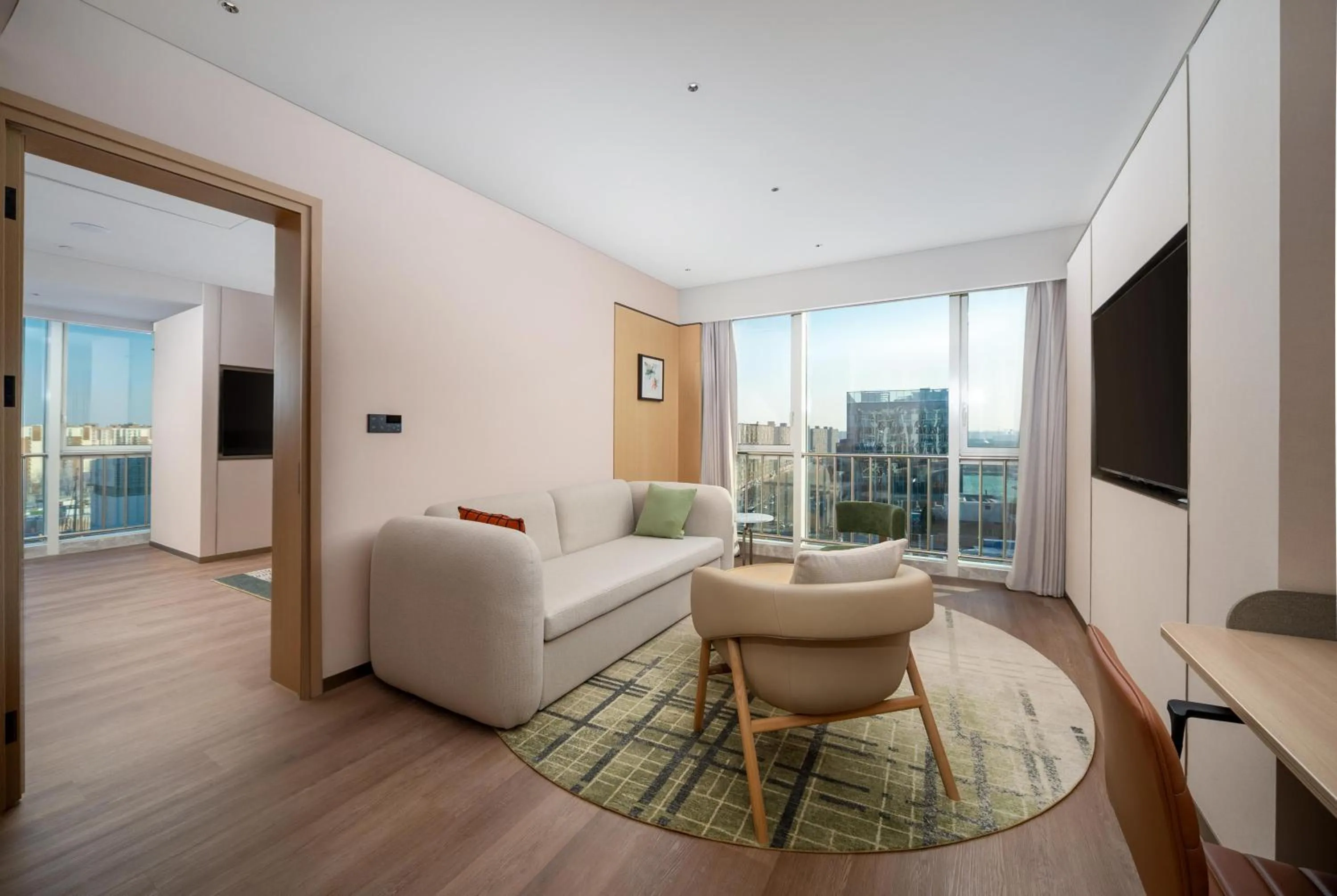 Living room in Hilton Garden Inn Beijing Fengtai Xinxiang Building