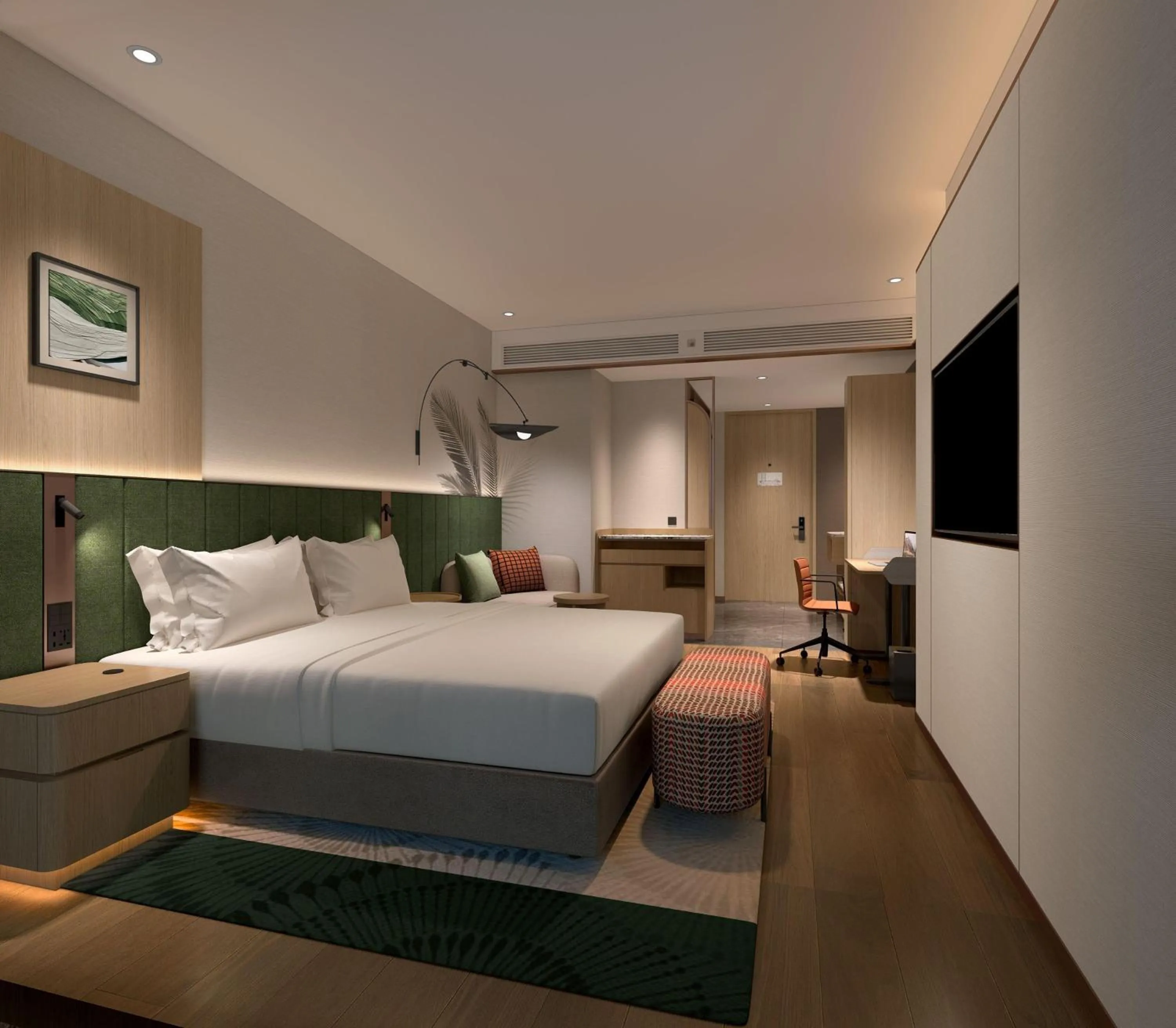 Bed in Hilton Garden Inn Beijing Fengtai Xinxiang Building