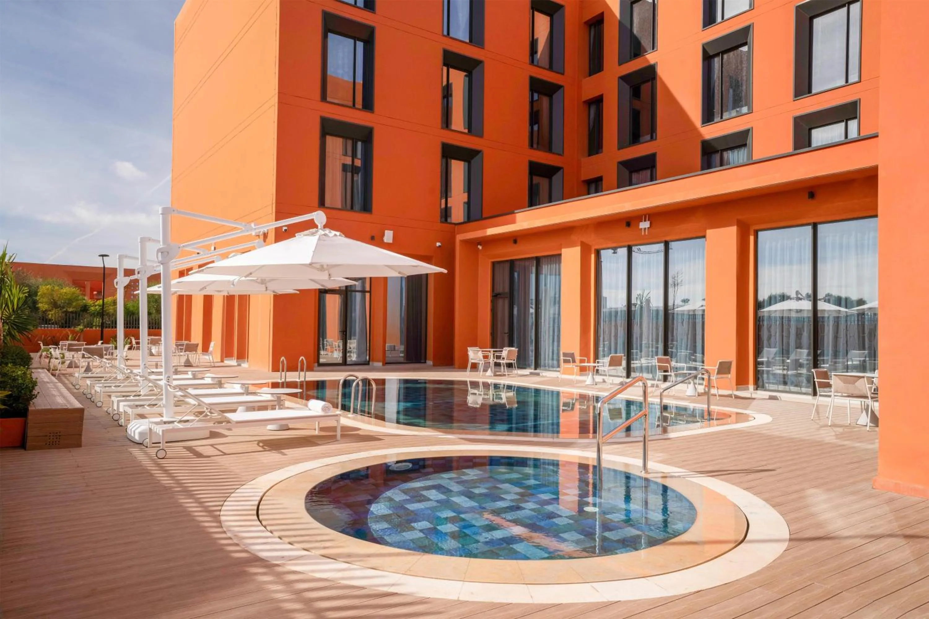 Pool view in Hampton By Hilton Ben Guerir