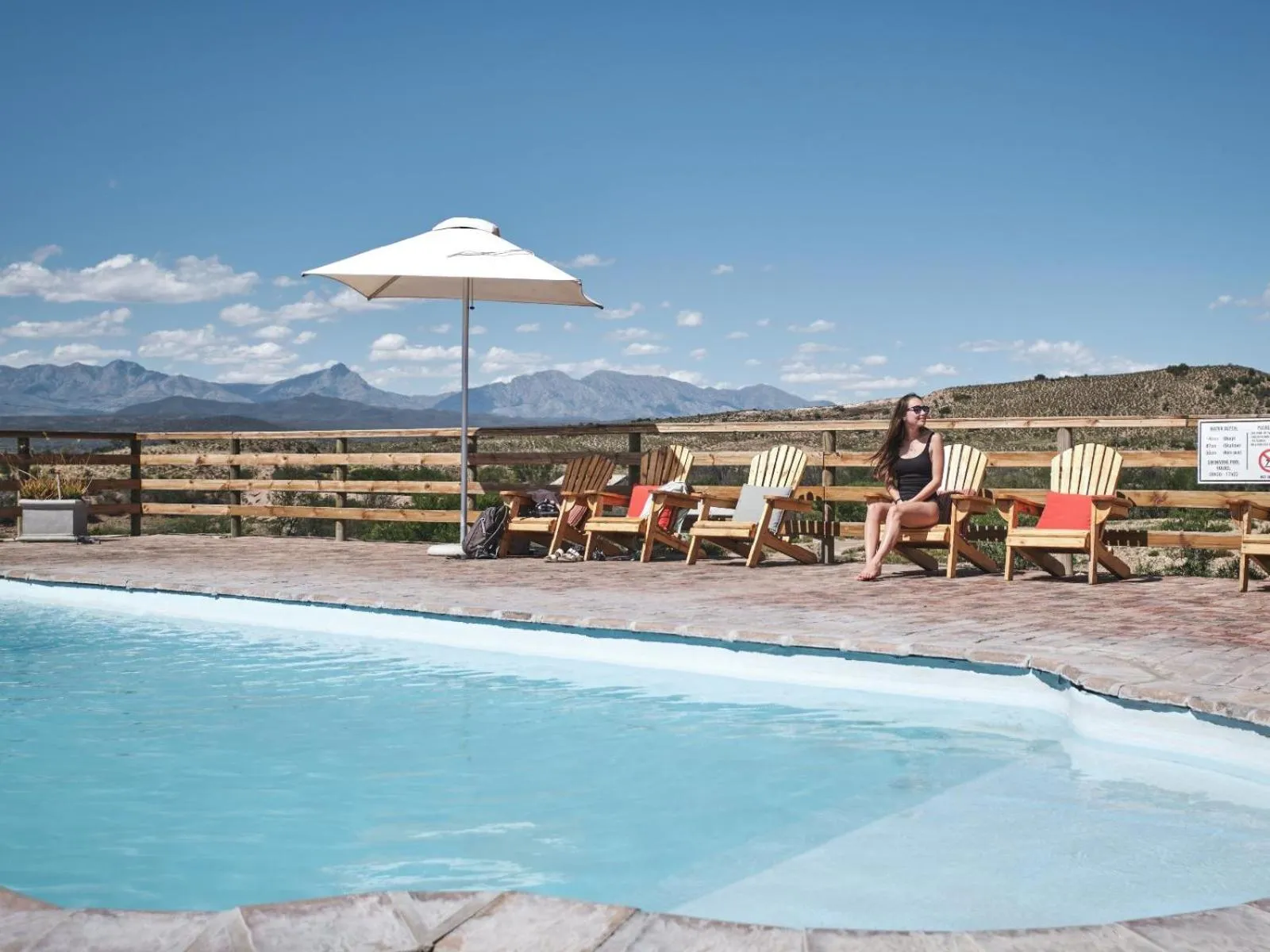 Swimming pool in AfriCamps Klein Karoo