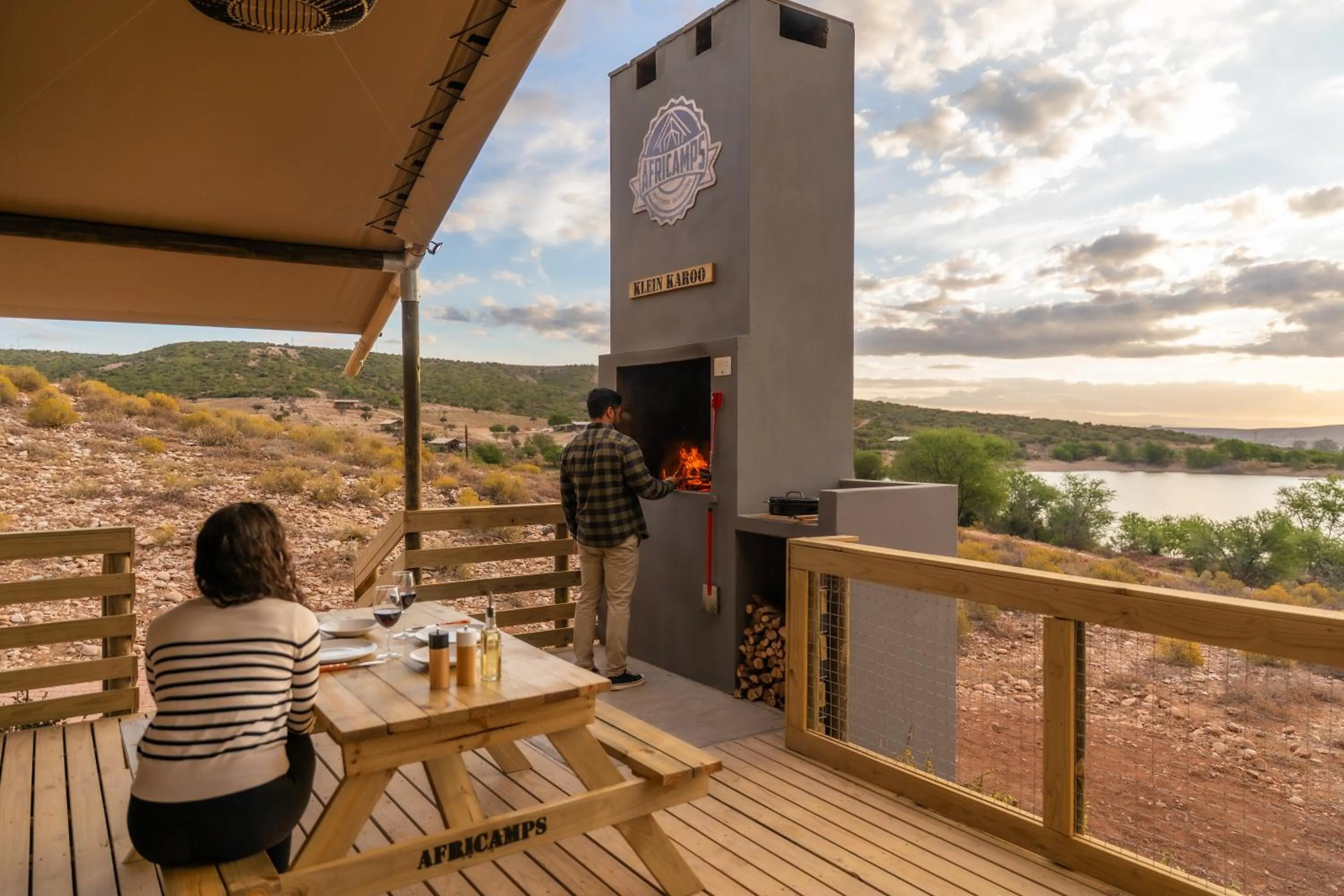BBQ facilities in AfriCamps Klein Karoo