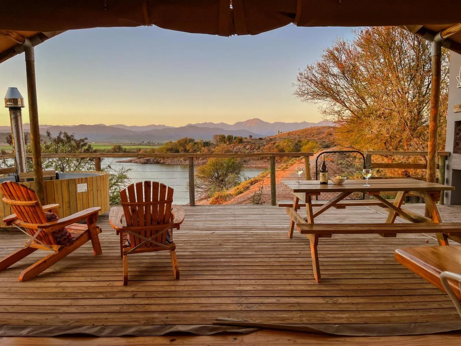 Patio in AfriCamps Klein Karoo