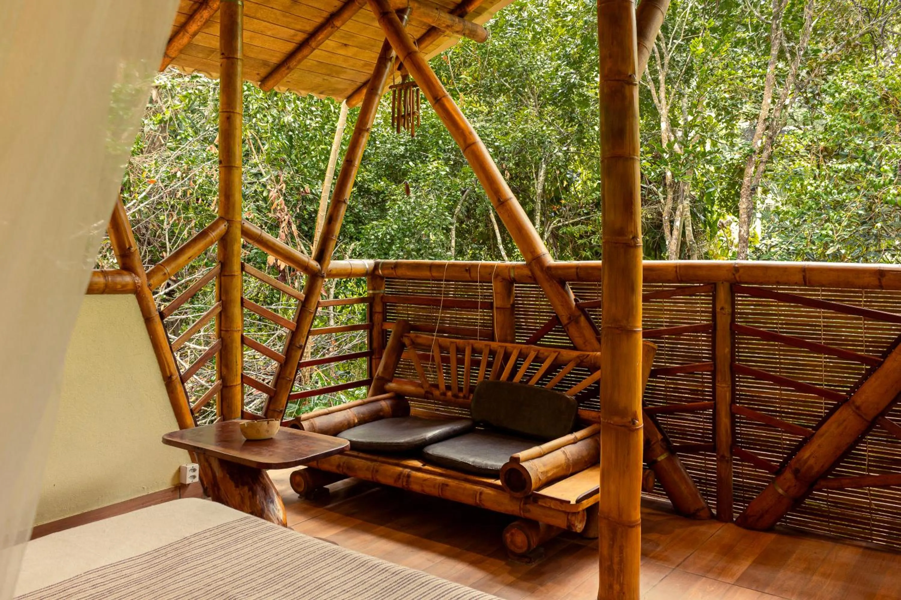 Garden view in Universo Pol Bamboo Hostel