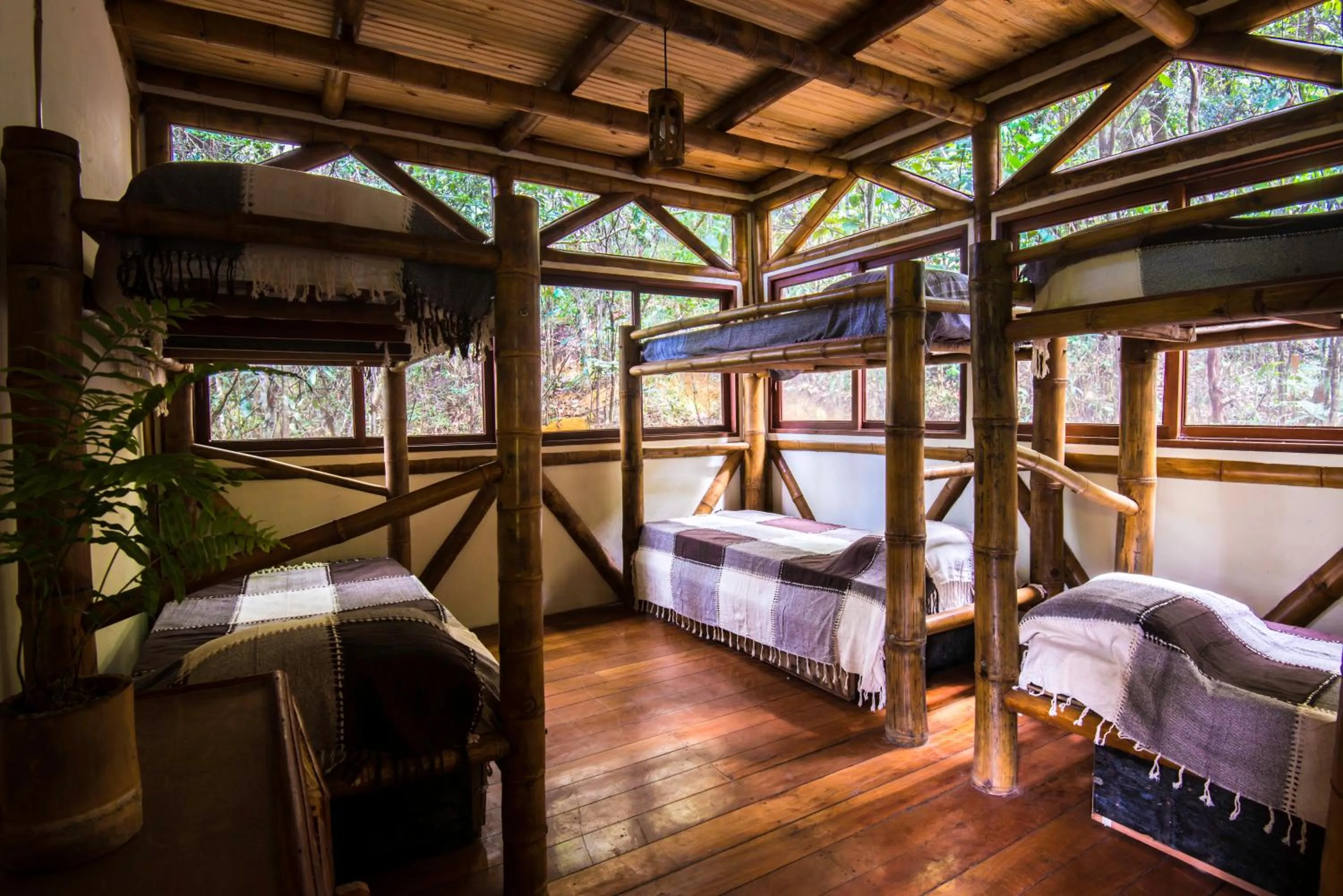 Bedroom, Bed in Universo Pol Bamboo Hostel