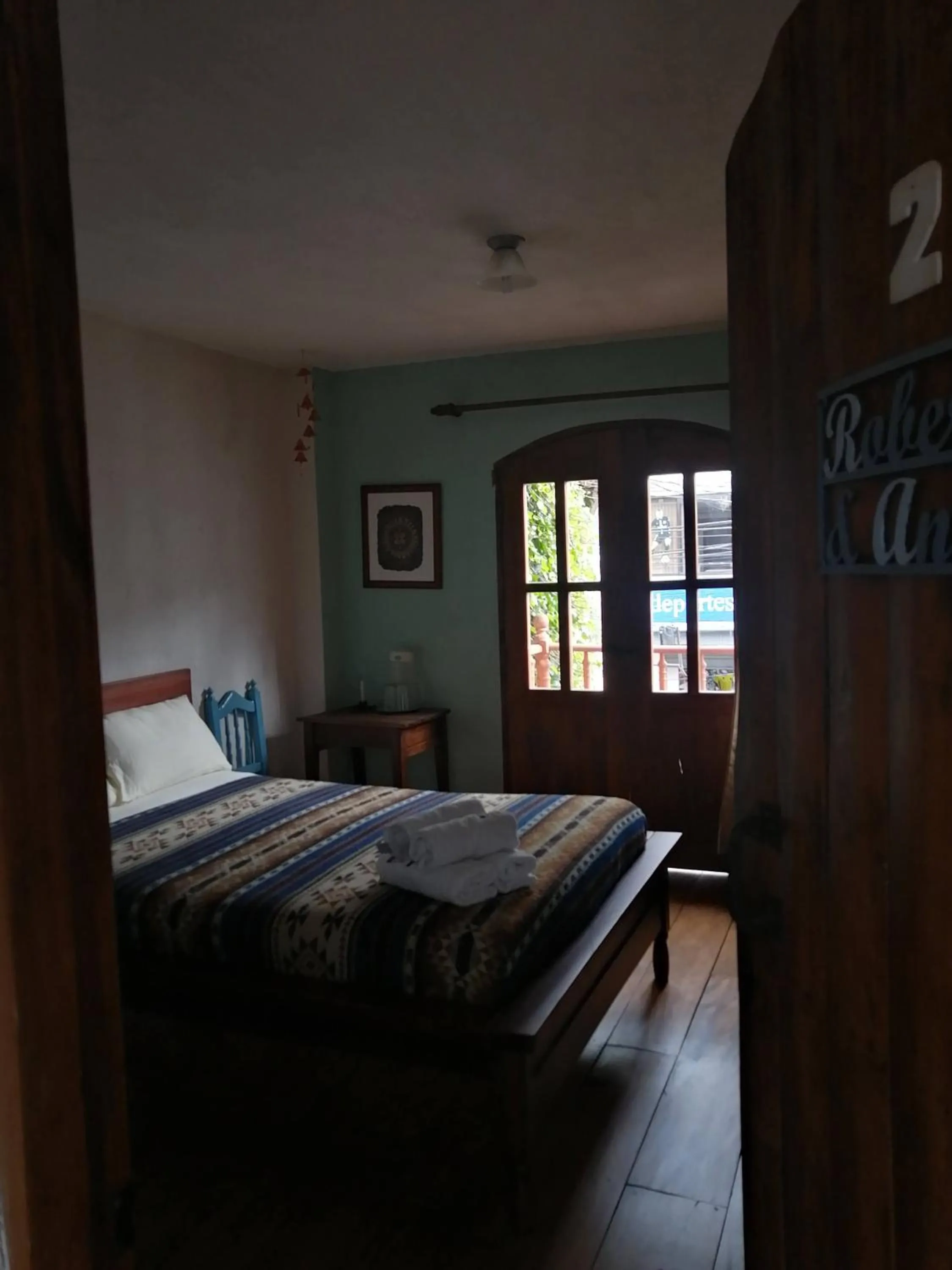 Balcony/Terrace, Bed in Hotel Doña Esther